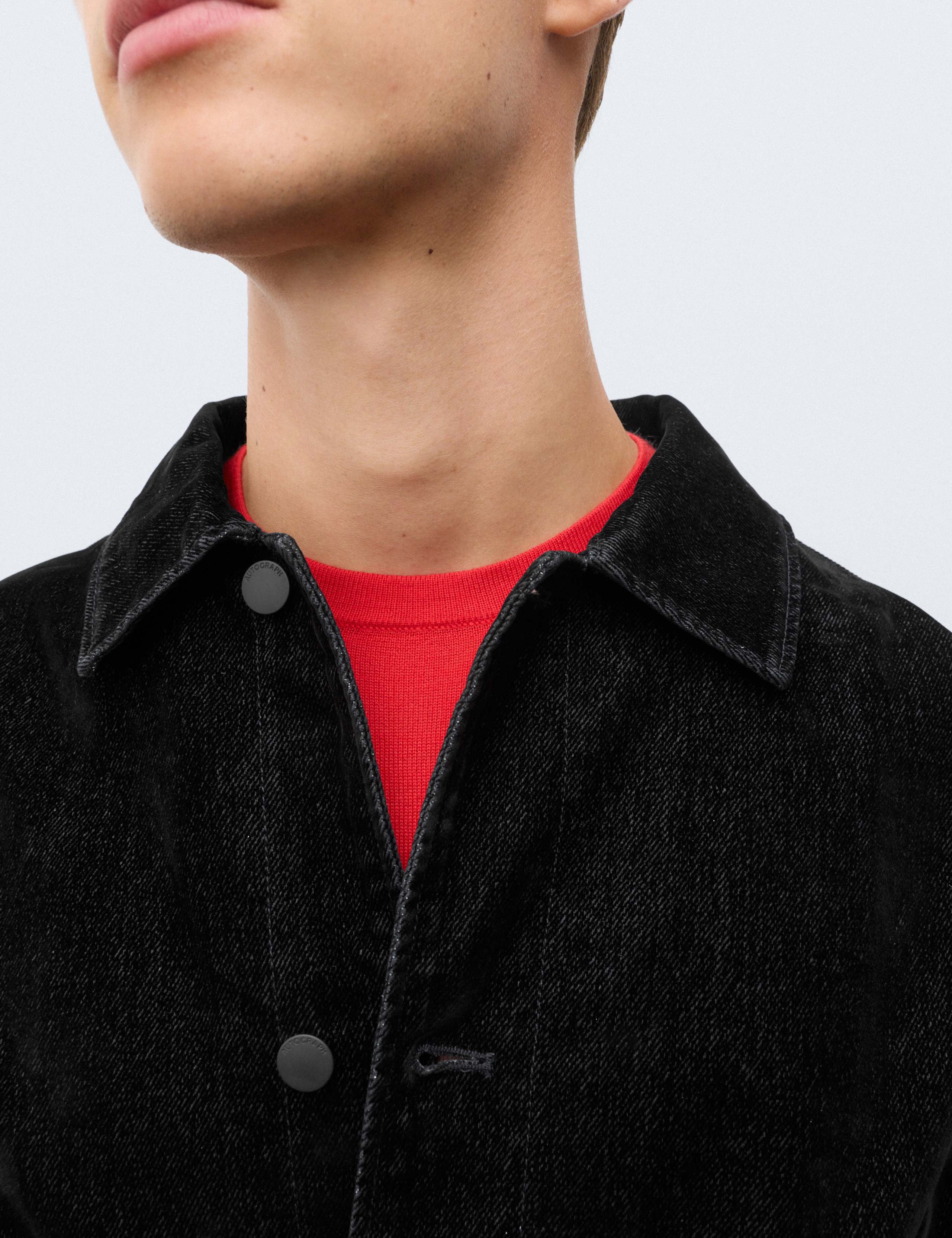 Flocked Denim Jacket 8 of 8