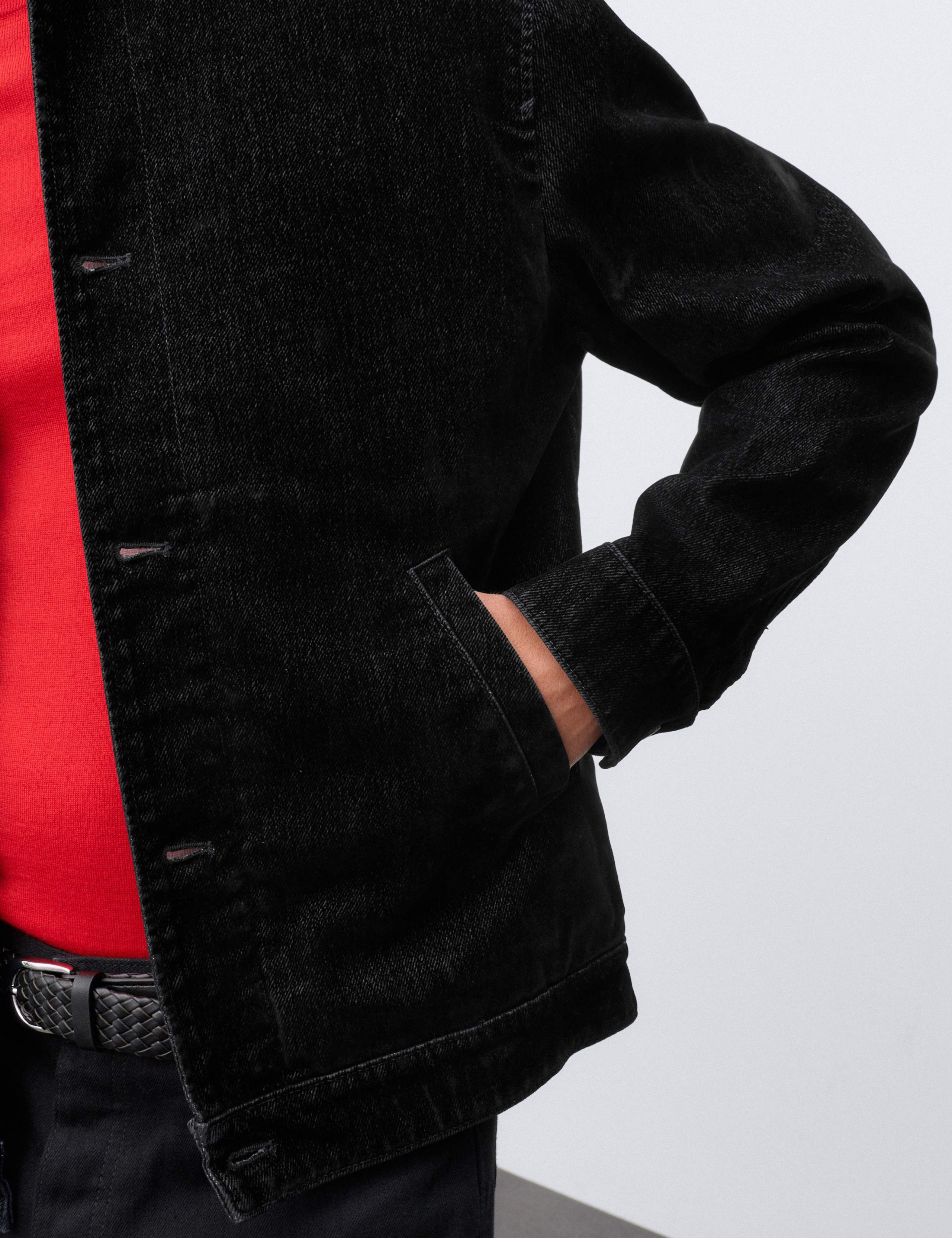 Flocked Denim Jacket 7 of 8