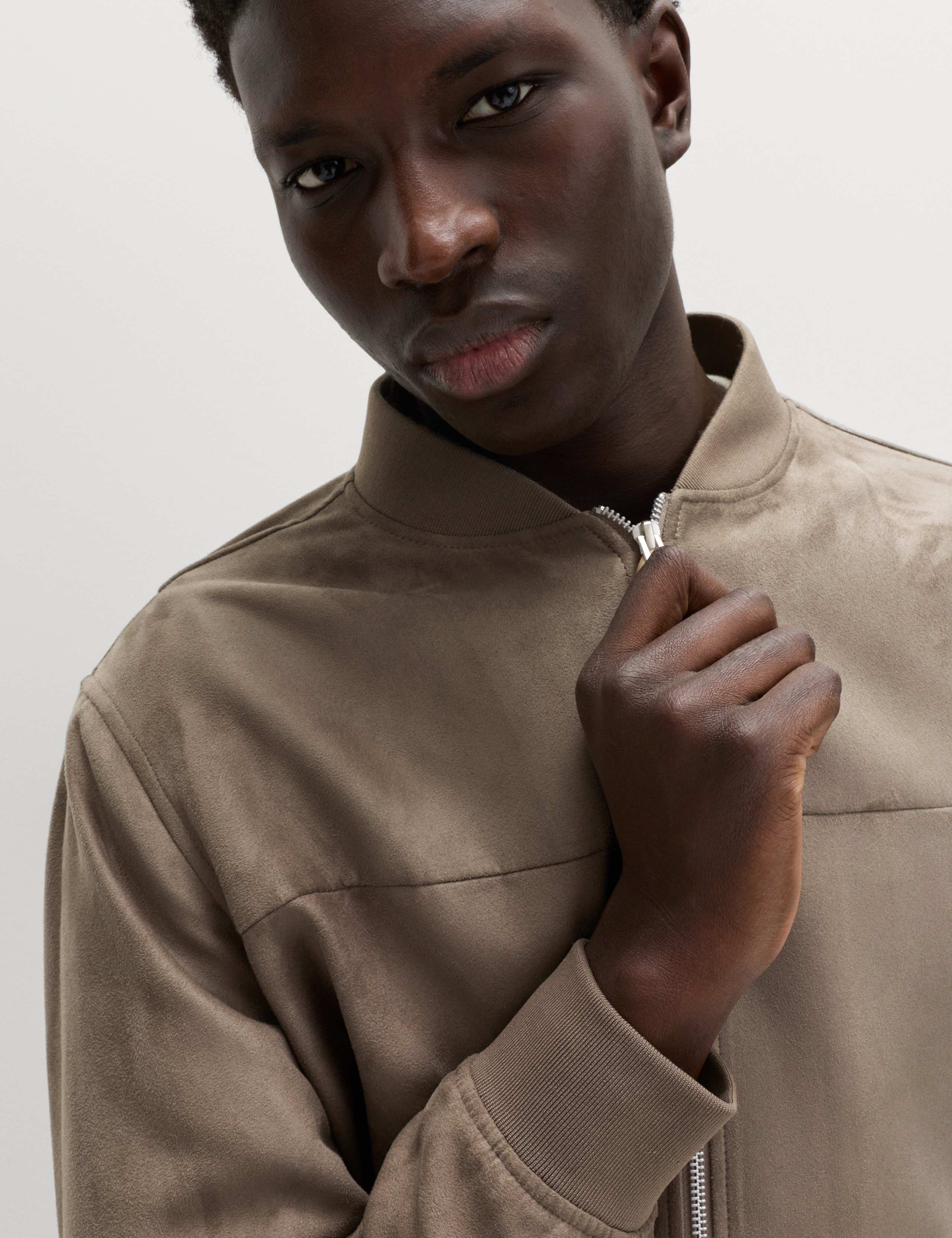 Faux Suede Bomber 3 of 7