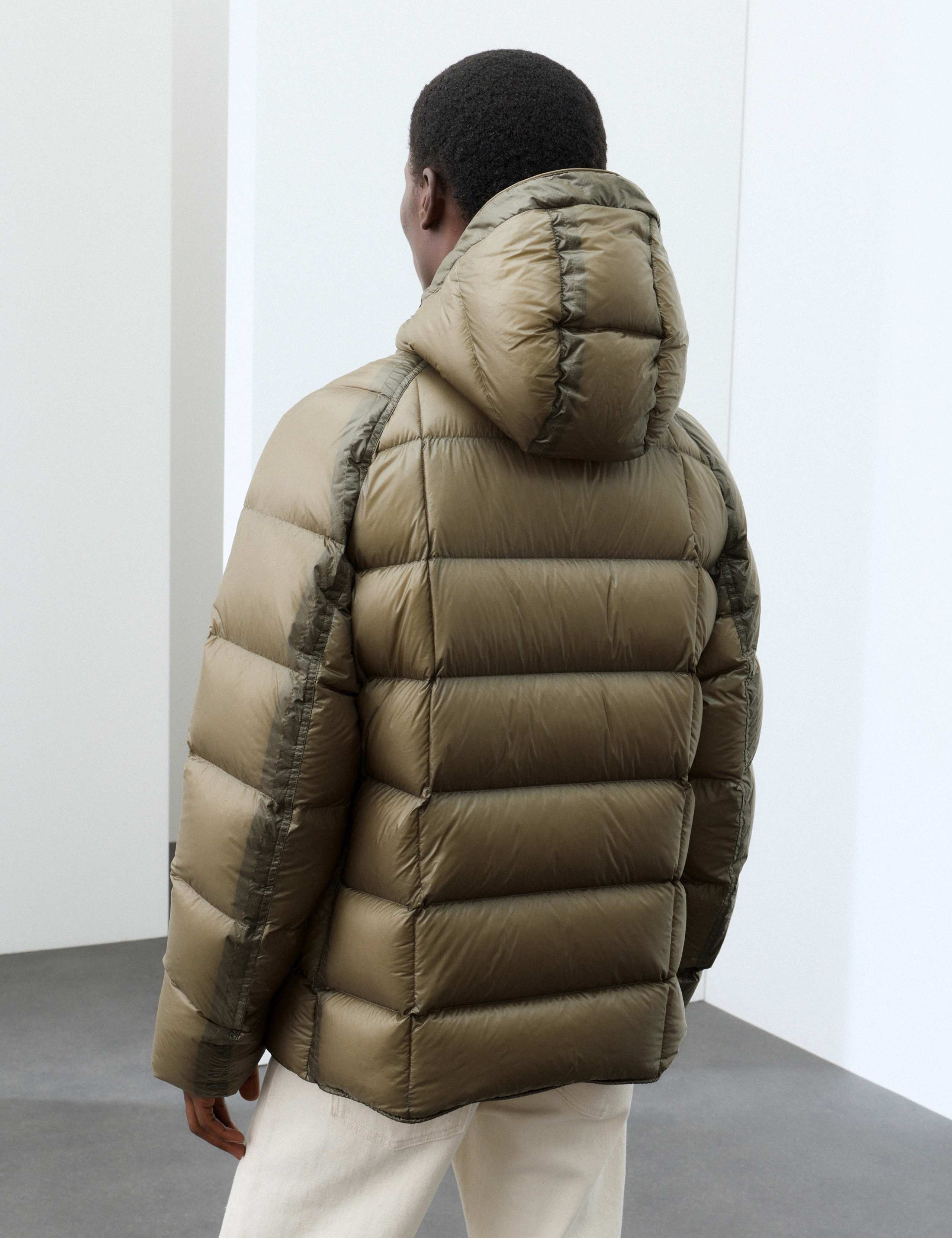 Feather and Down Quilted Hooded Puffer Jacket 3 of 7