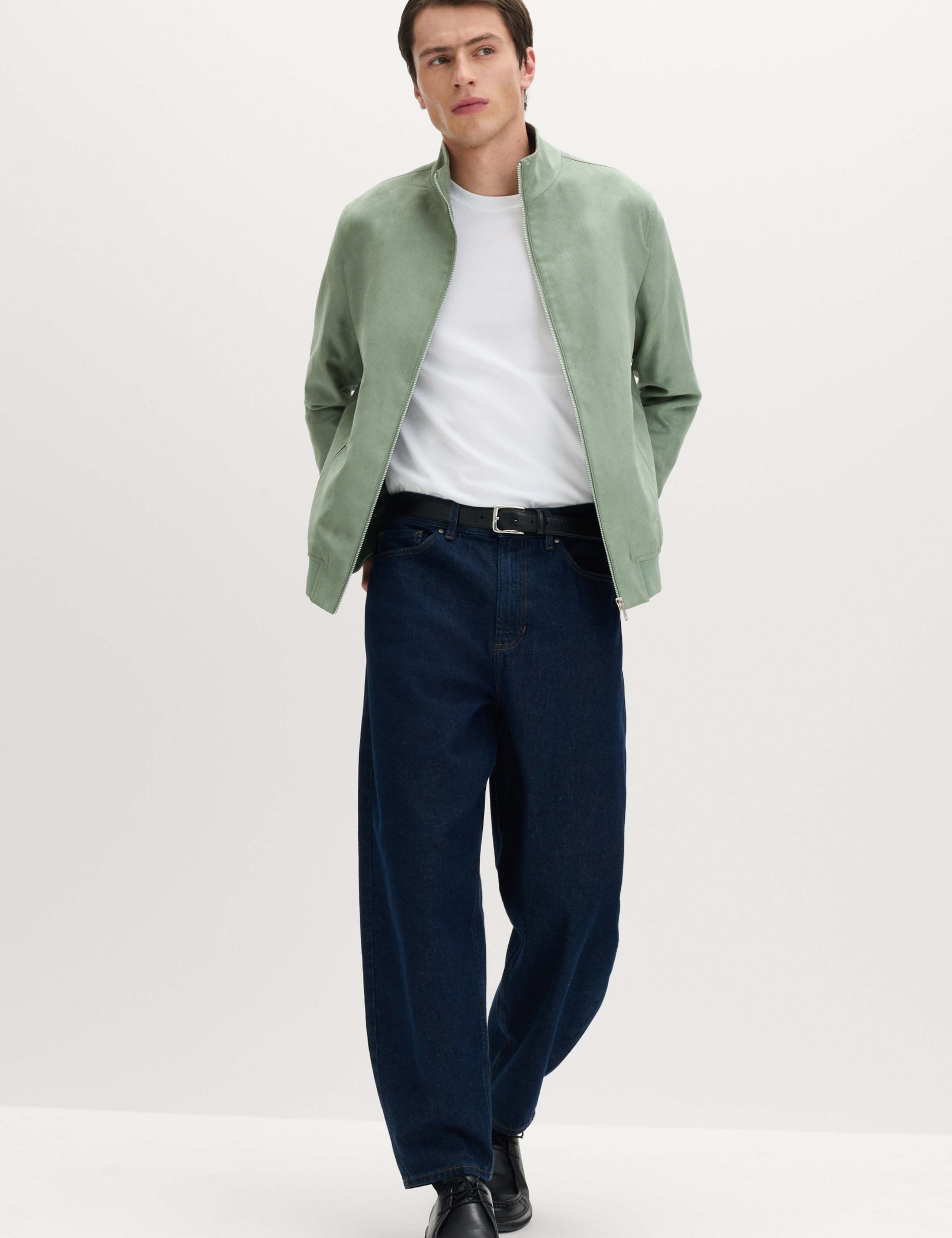 Faux Suede Funnel Neck Jacket 3 of 6