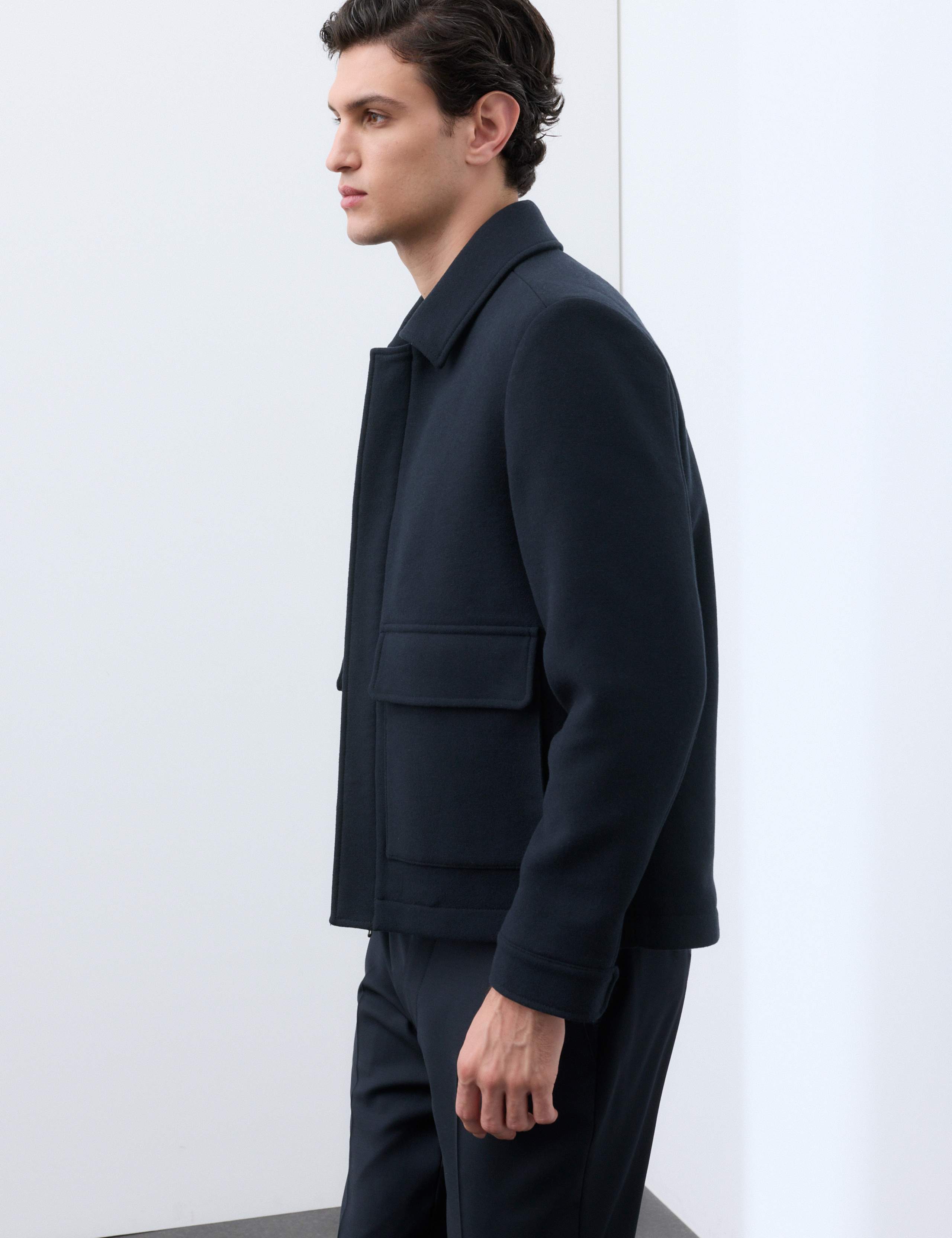 Melton Short Jacket with Wool 4 of 8