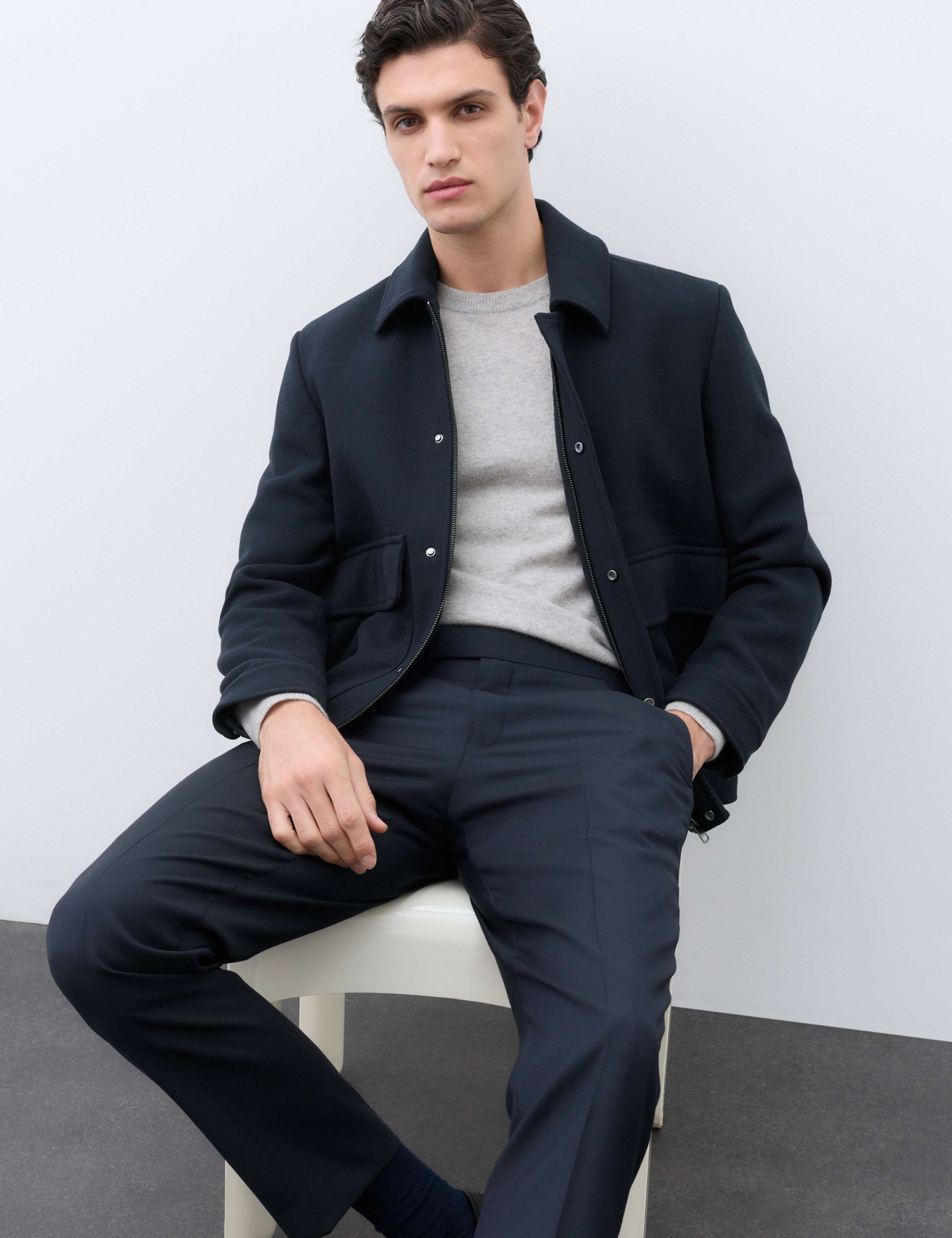 Melton Short Jacket with Wool 6 of 8