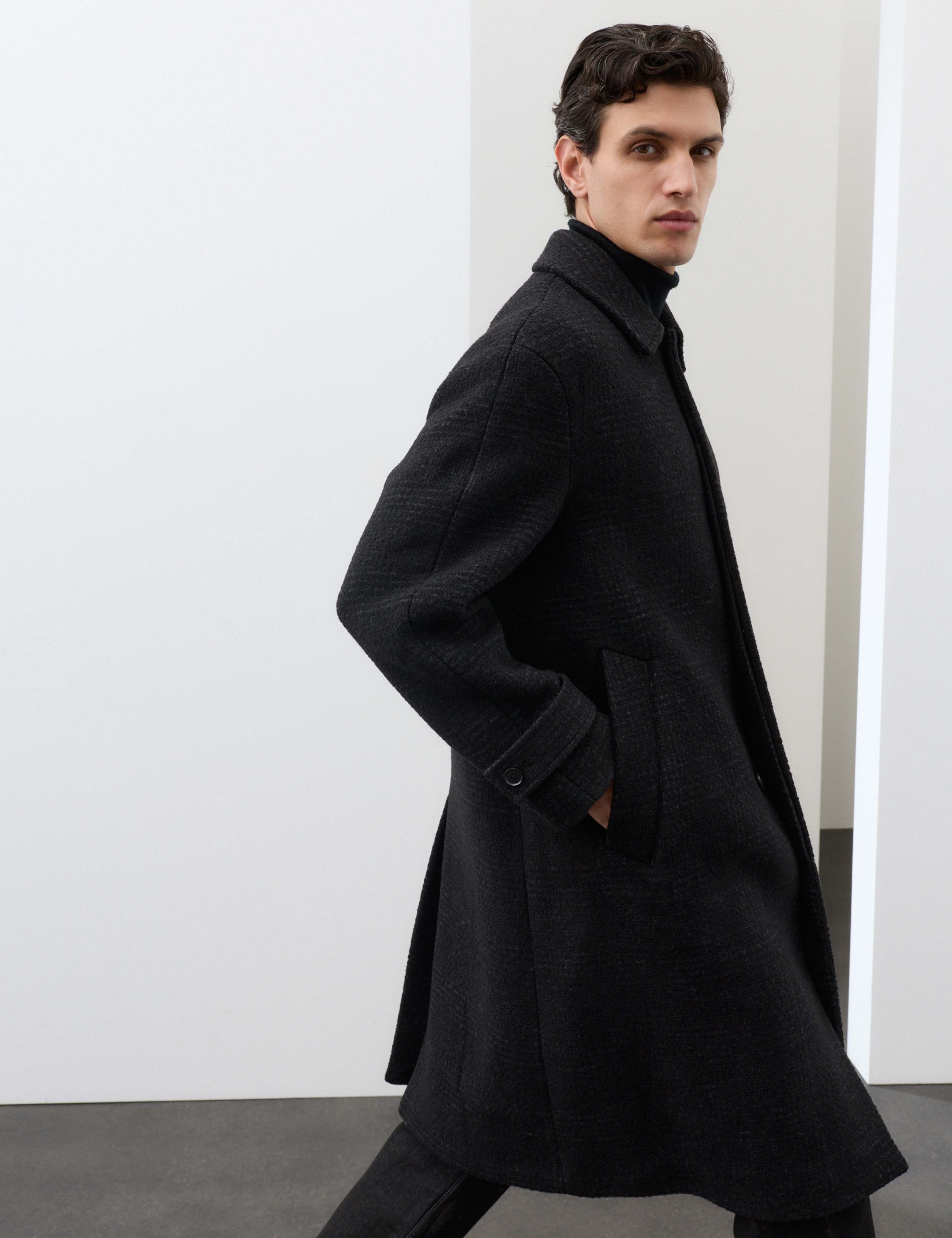 Wool Blend Boucle Car Coat 5 of 7