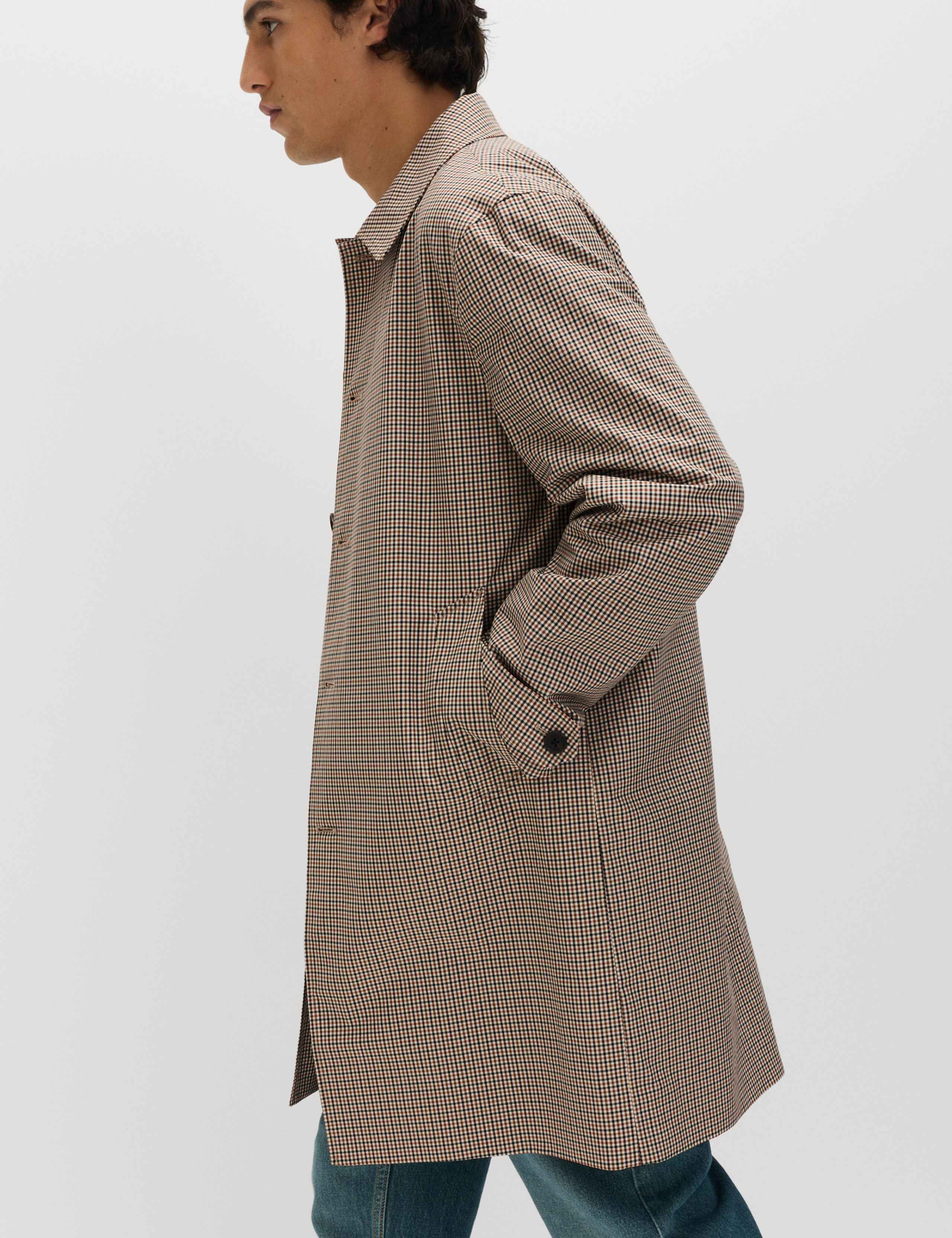 Pure Cotton Check Mac with Stormwear™ 6 of 7