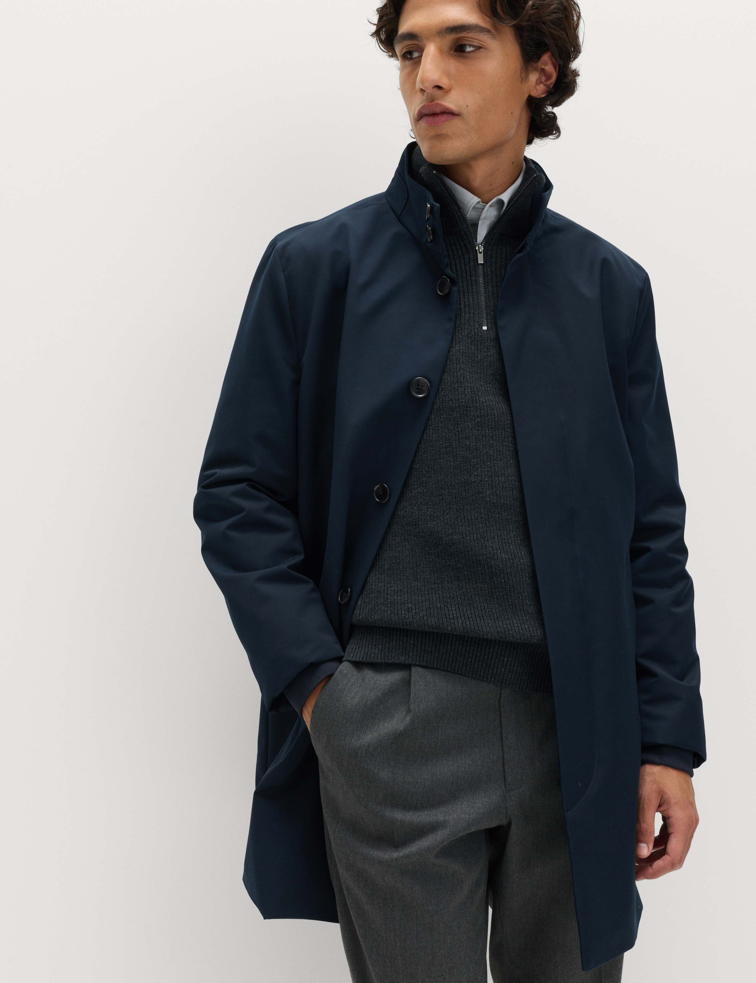 Funnel Neck Mac with Stormwear™ 1 of 6