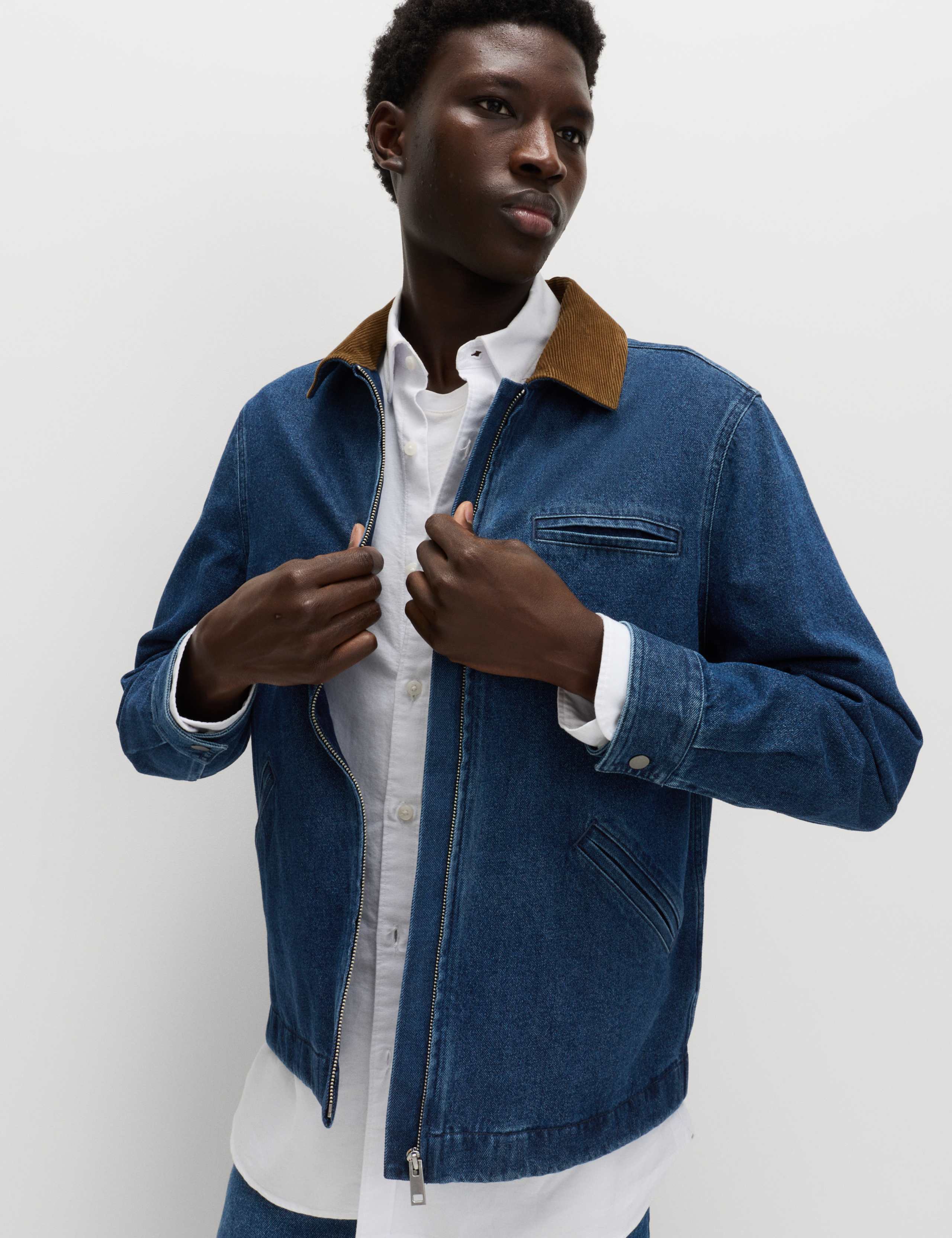 Denim Harrington Jacket 1 of 7