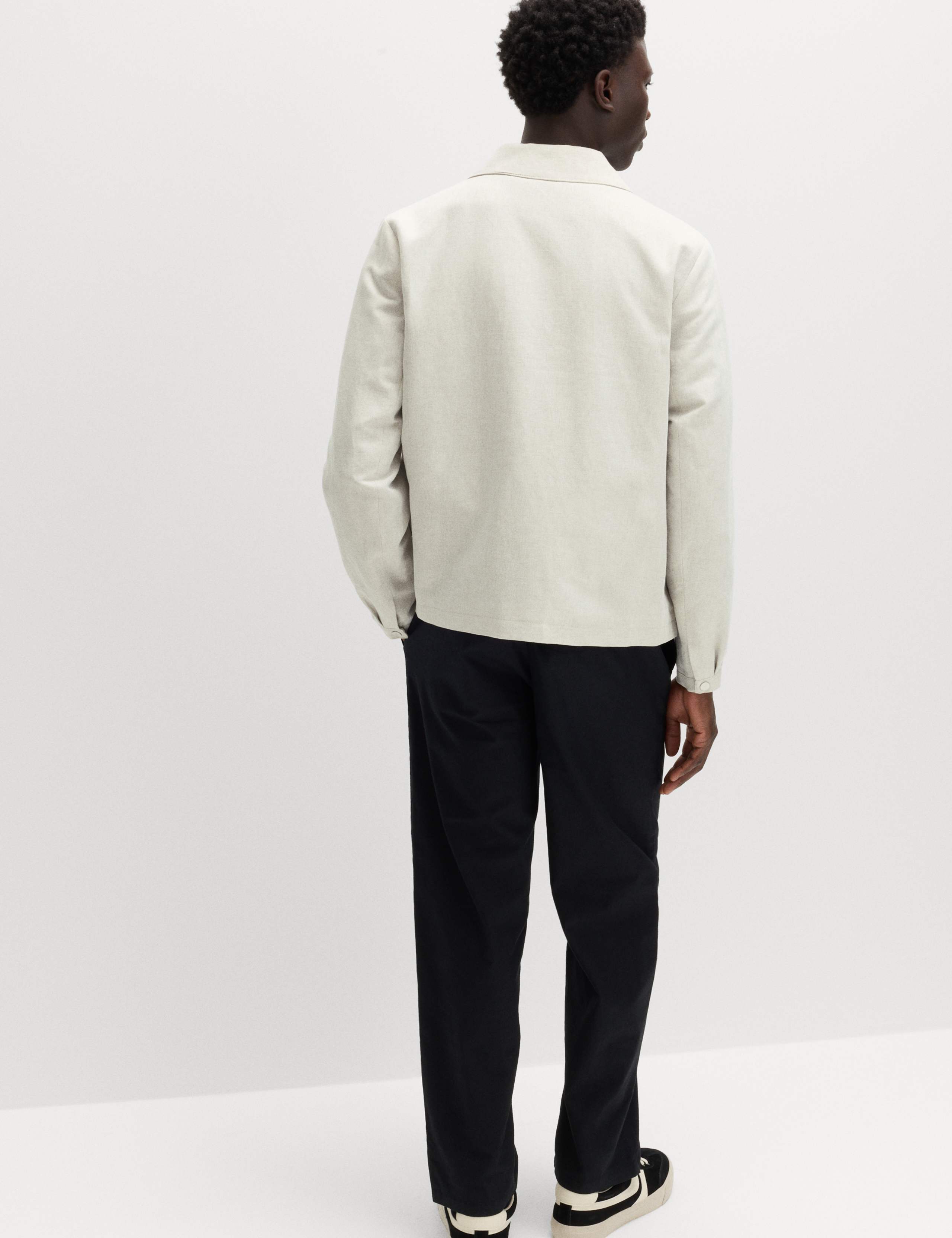 Lightweight Linen Blend Harrington Jacket 5 of 7