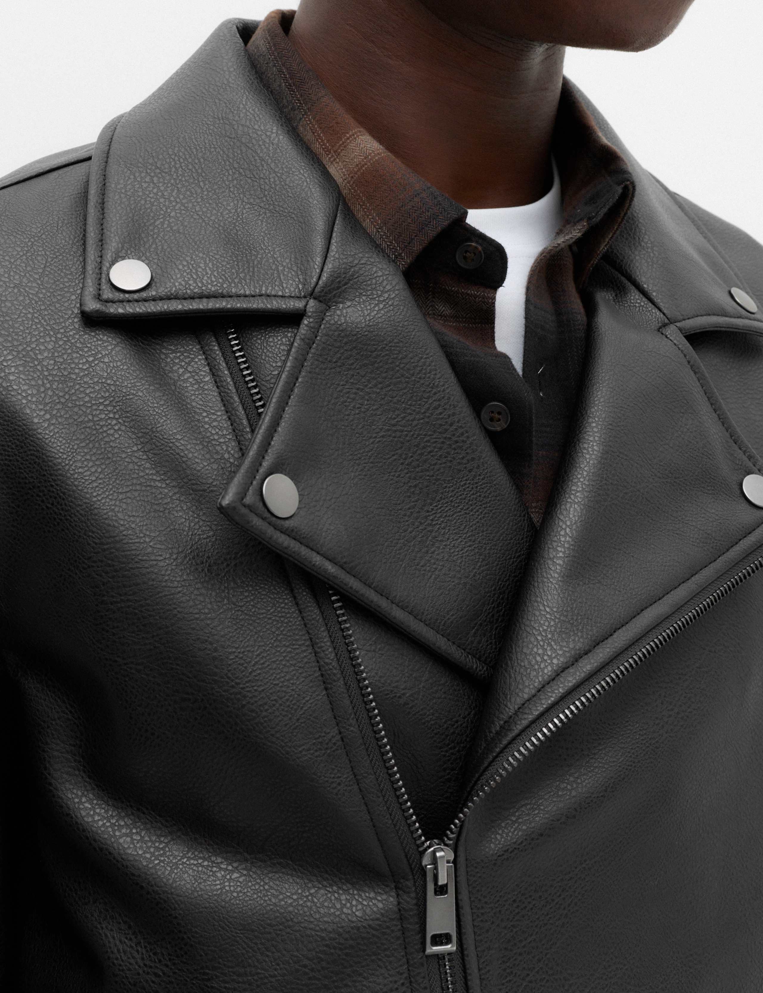 Faux Leather Biker Jacket 3 of 7