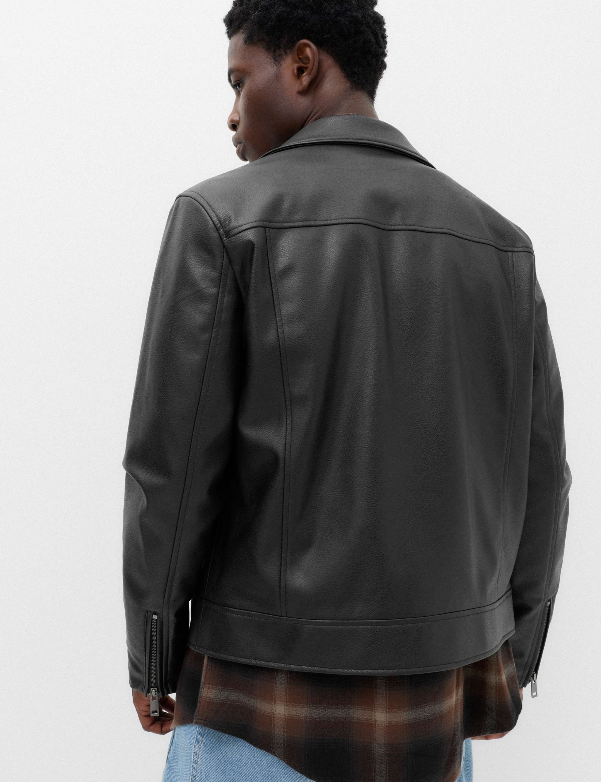 Faux Leather Biker Jacket 4 of 7