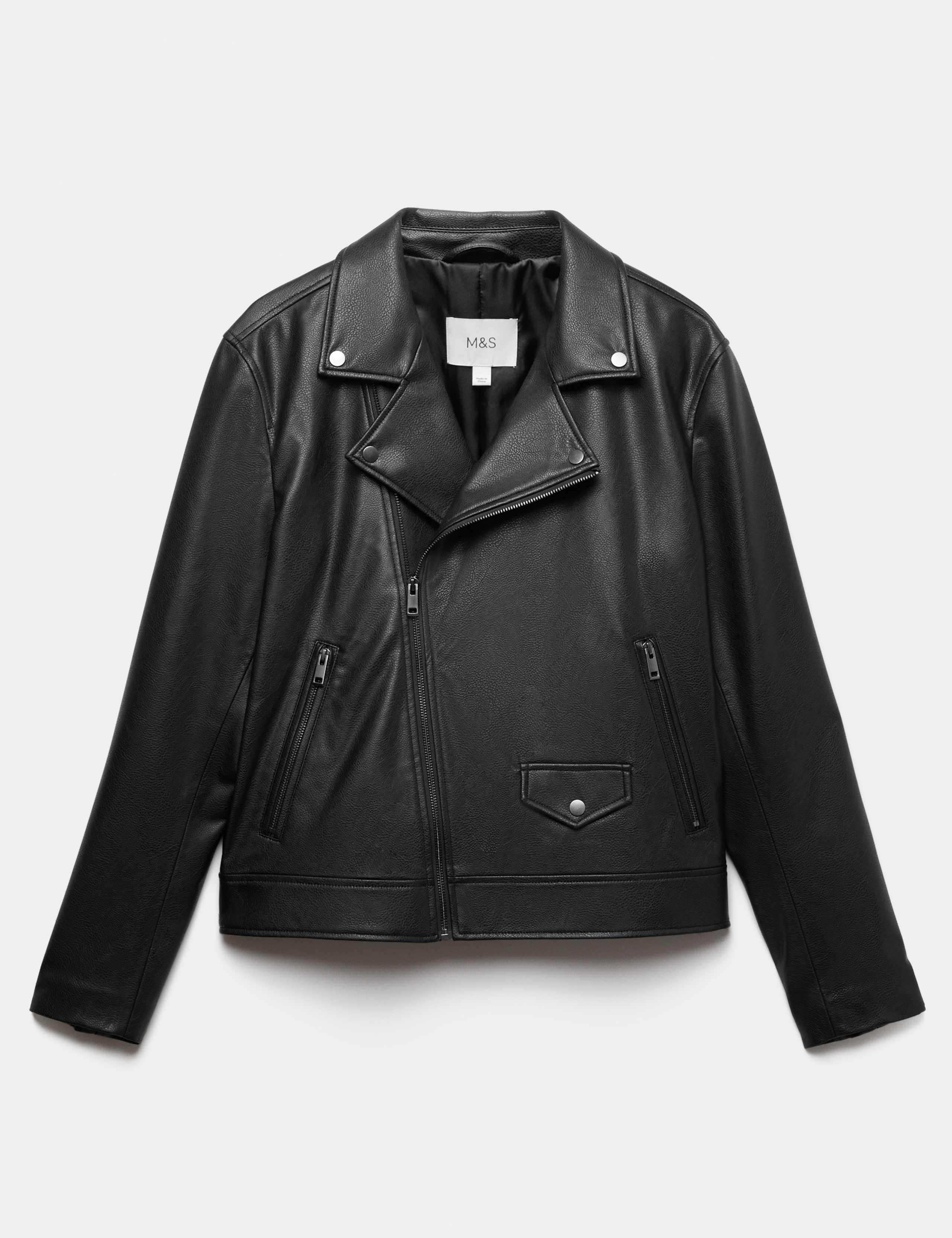 Faux Leather Biker Jacket 2 of 7