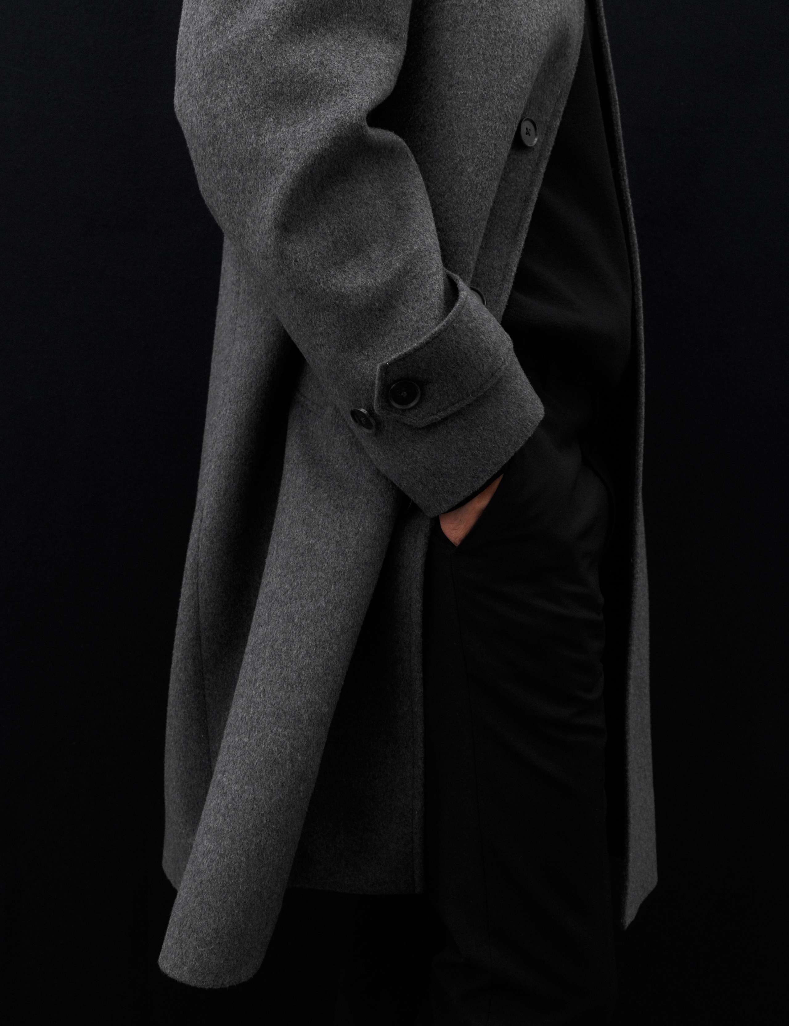 Wool Blend Contrast Collar Car Coat 6 of 8