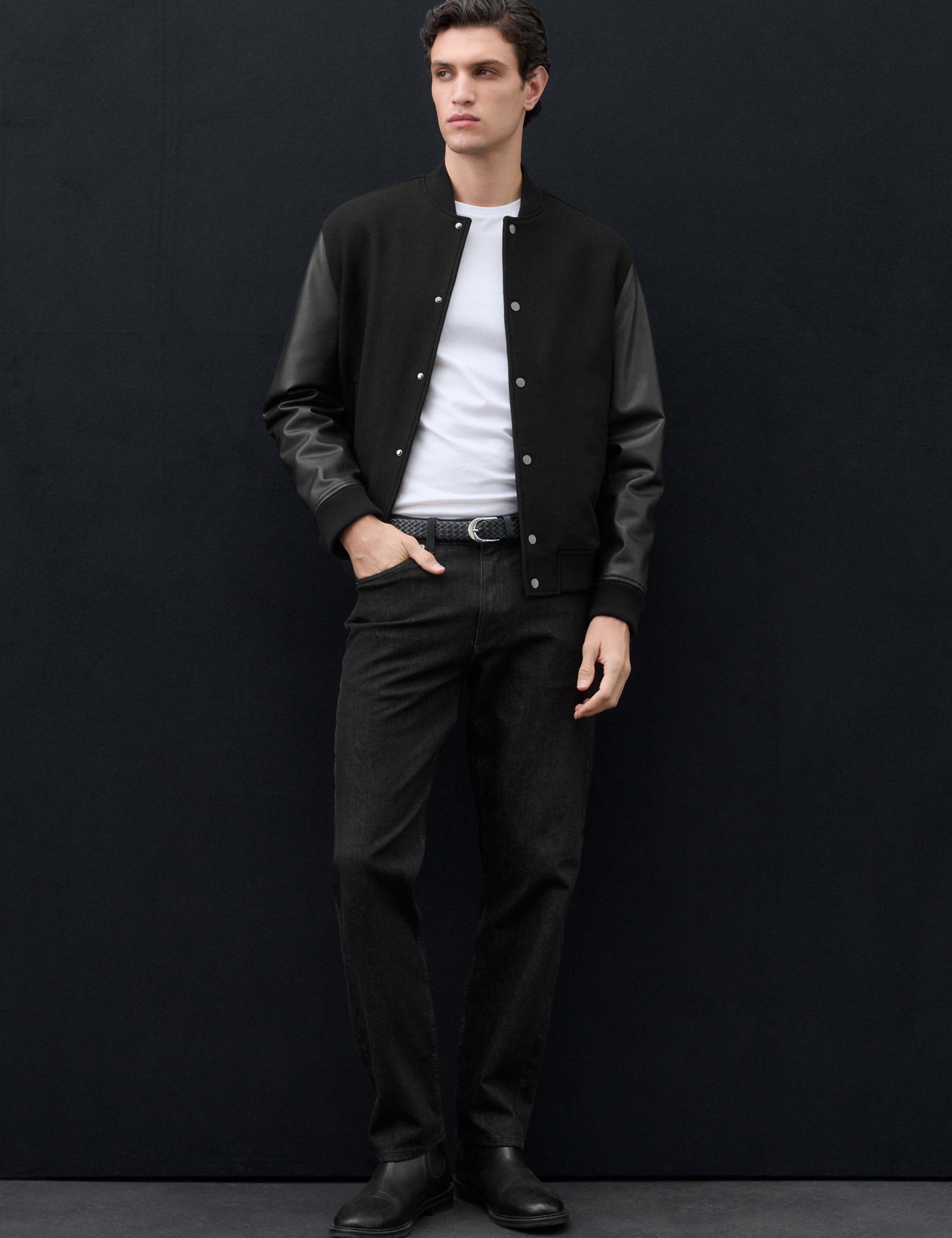 Wool Blend Bomber Jacket 5 of 7