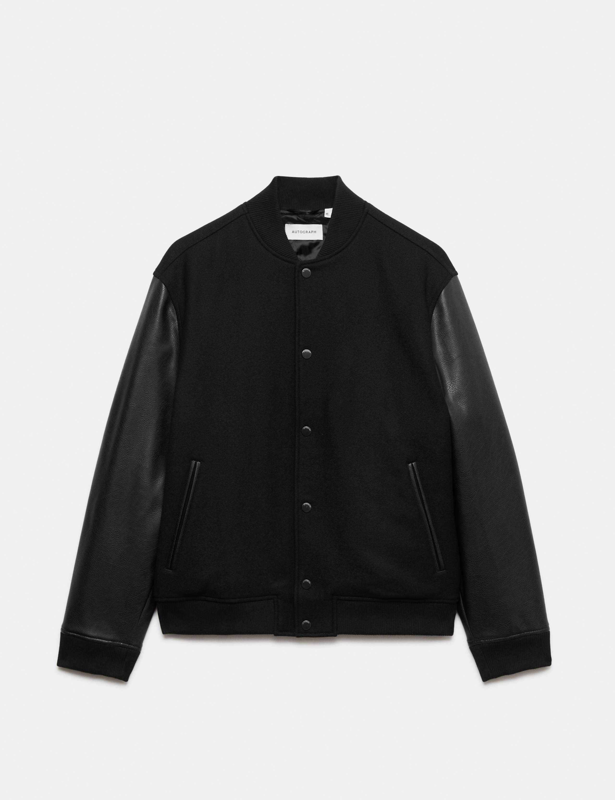 Wool Blend Bomber Jacket 2 of 7