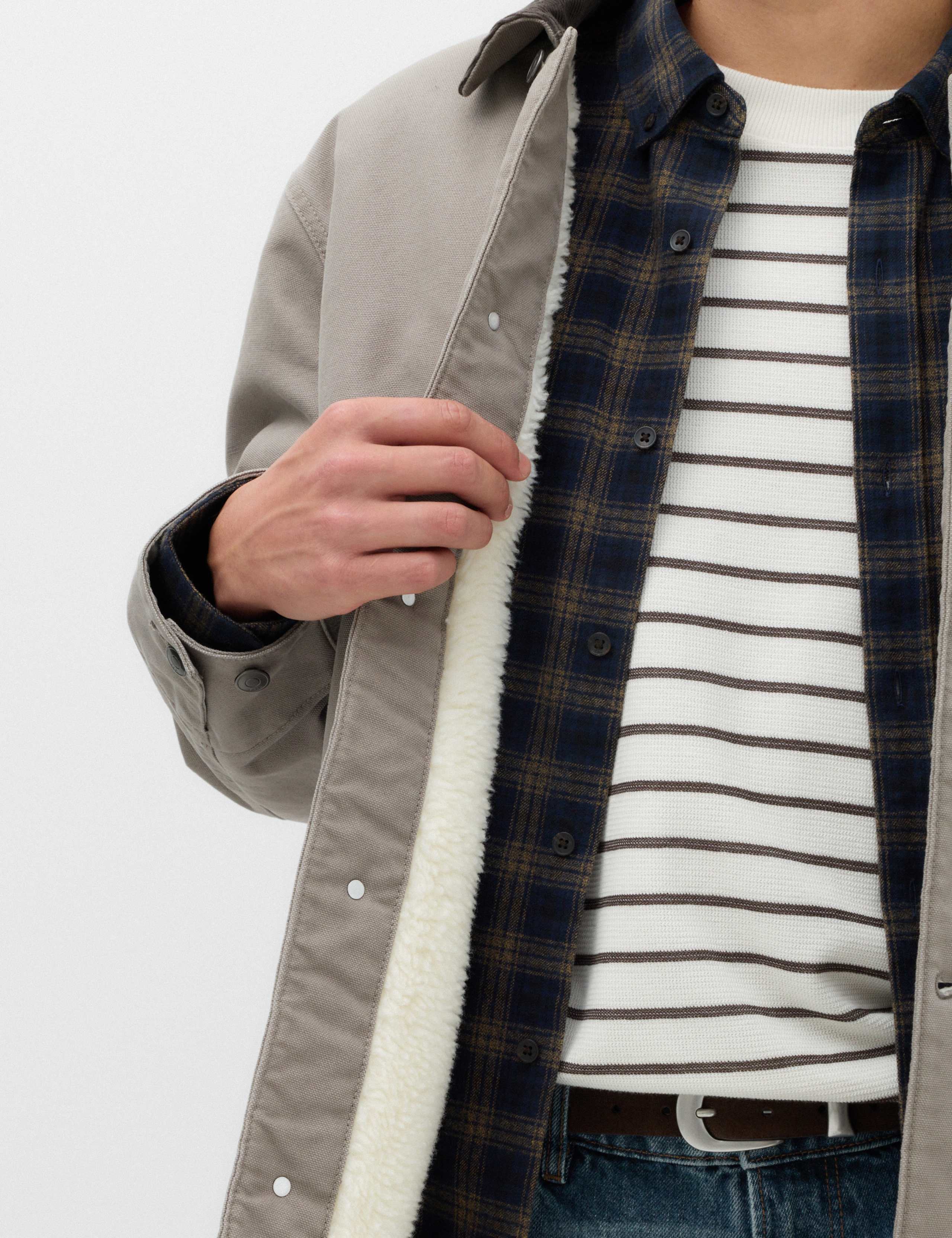 Borg Lined Denim Barn Jacket 3 of 7