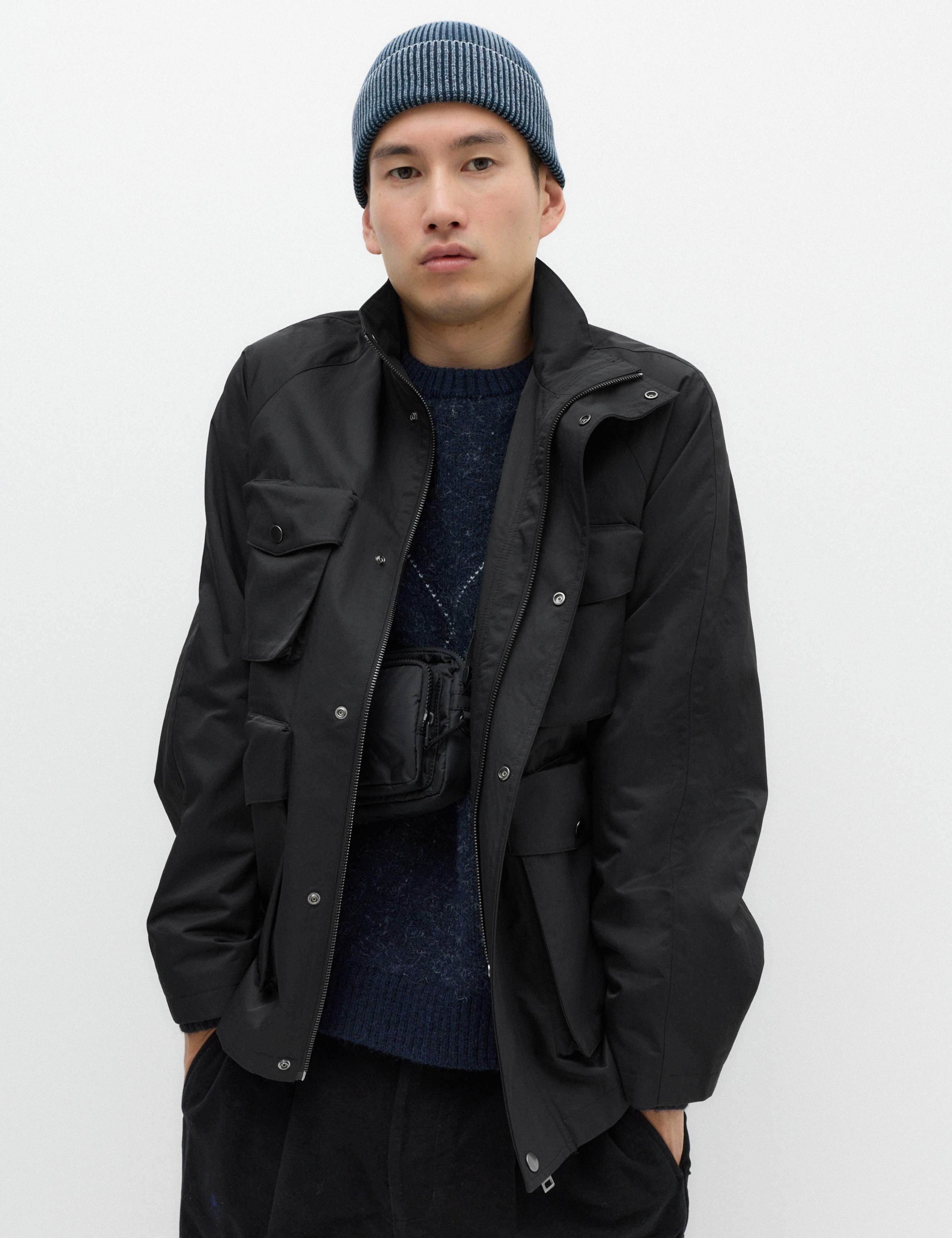 4 Pocket Waterproof Funnel Neck Jacket 1 of 7