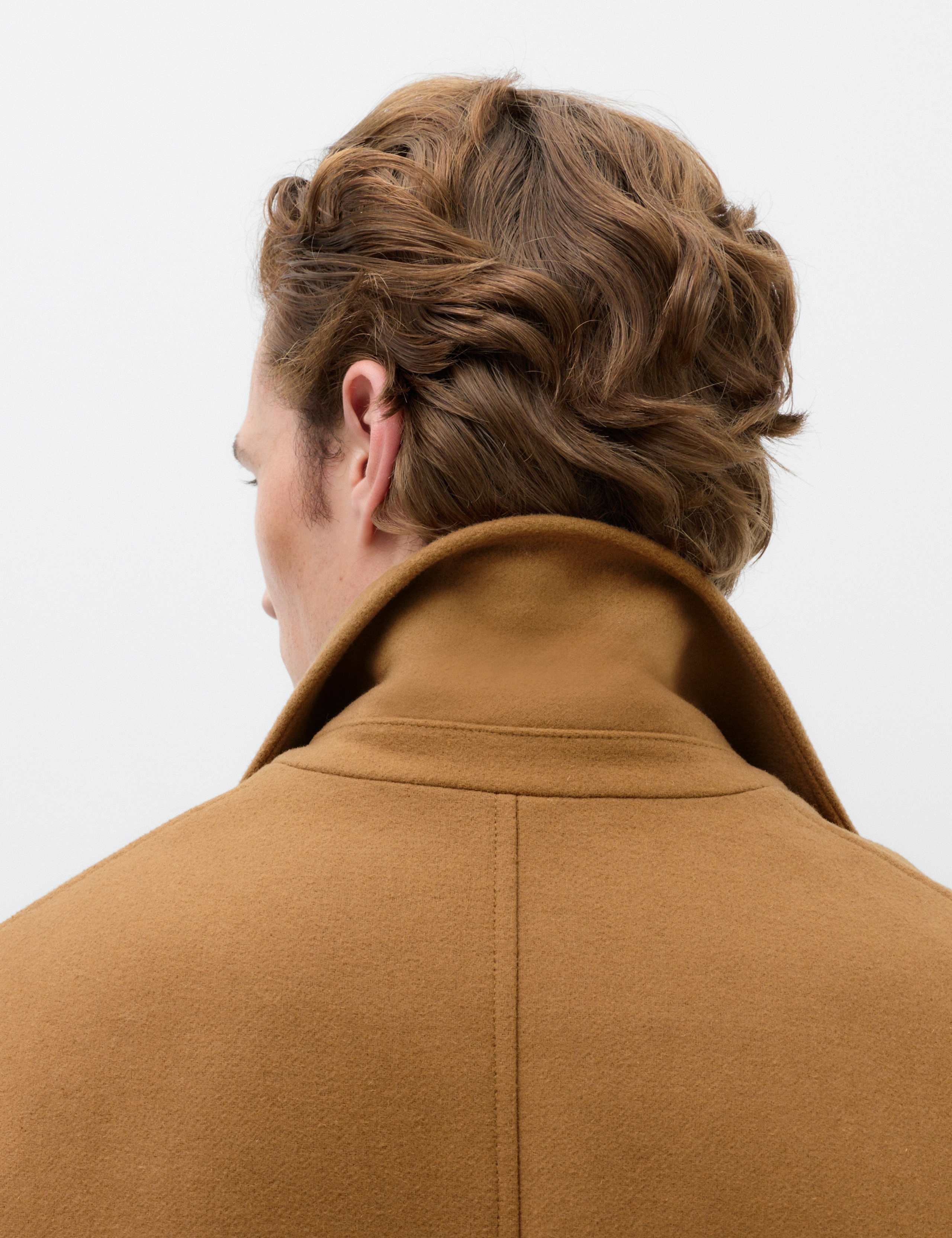 Relaxed Fit Wool Blend Revere Overcoat 3 of 7