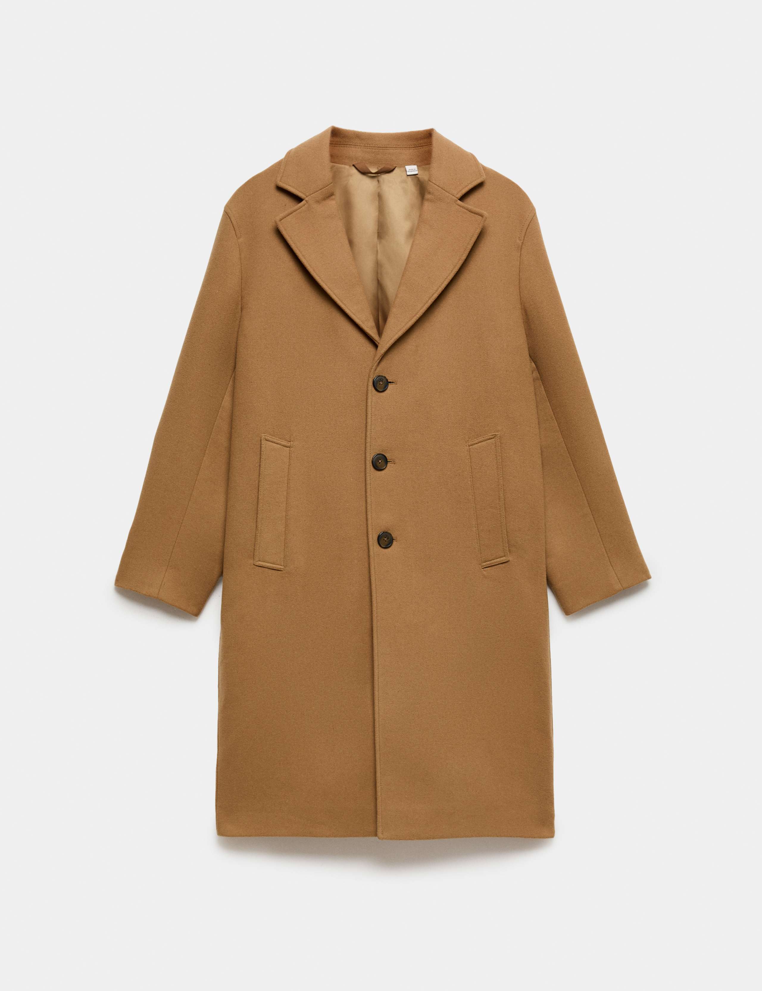 Relaxed Fit Wool Blend Revere Overcoat 2 of 7
