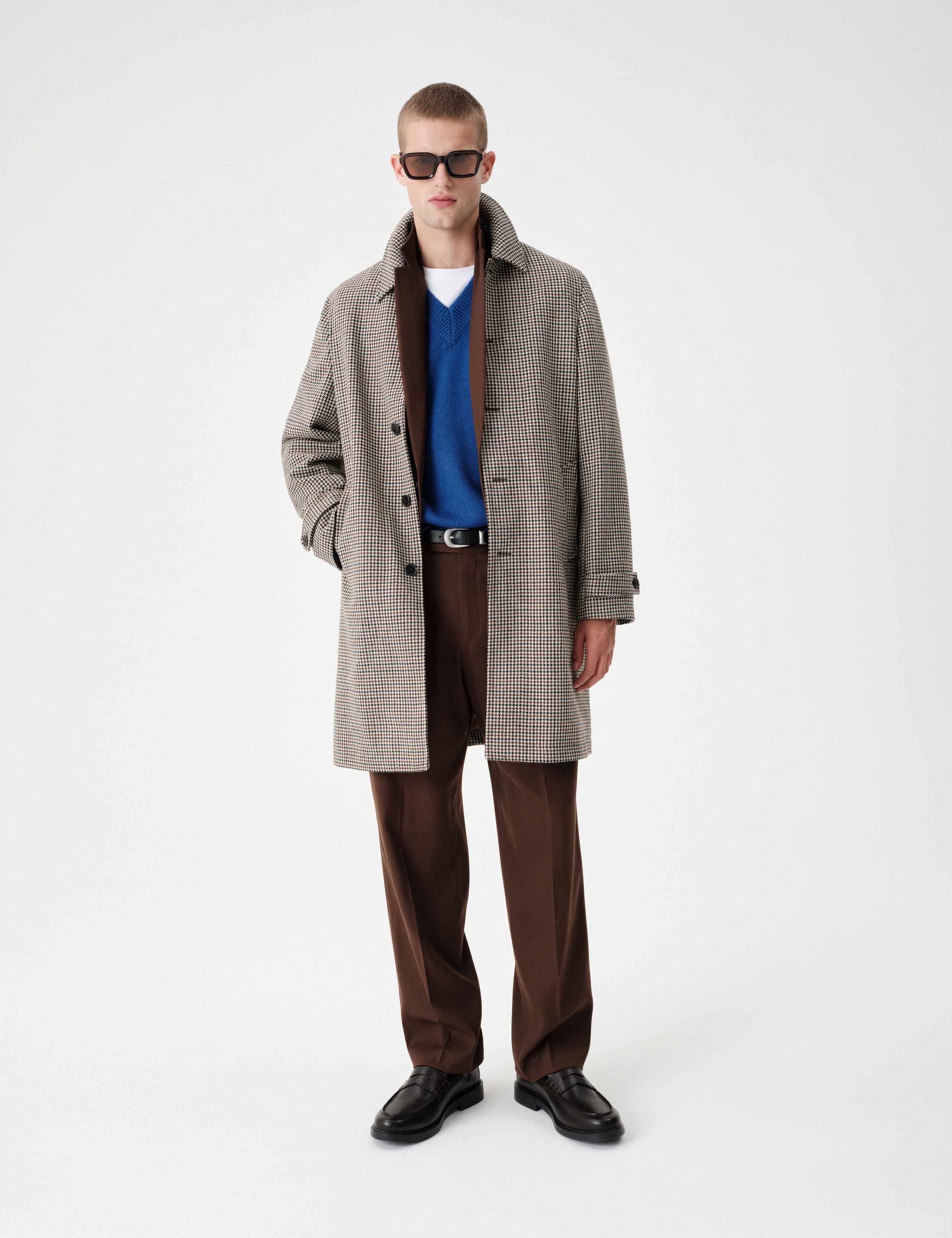 Wool Blend Houndstooth Coat 3 of 11