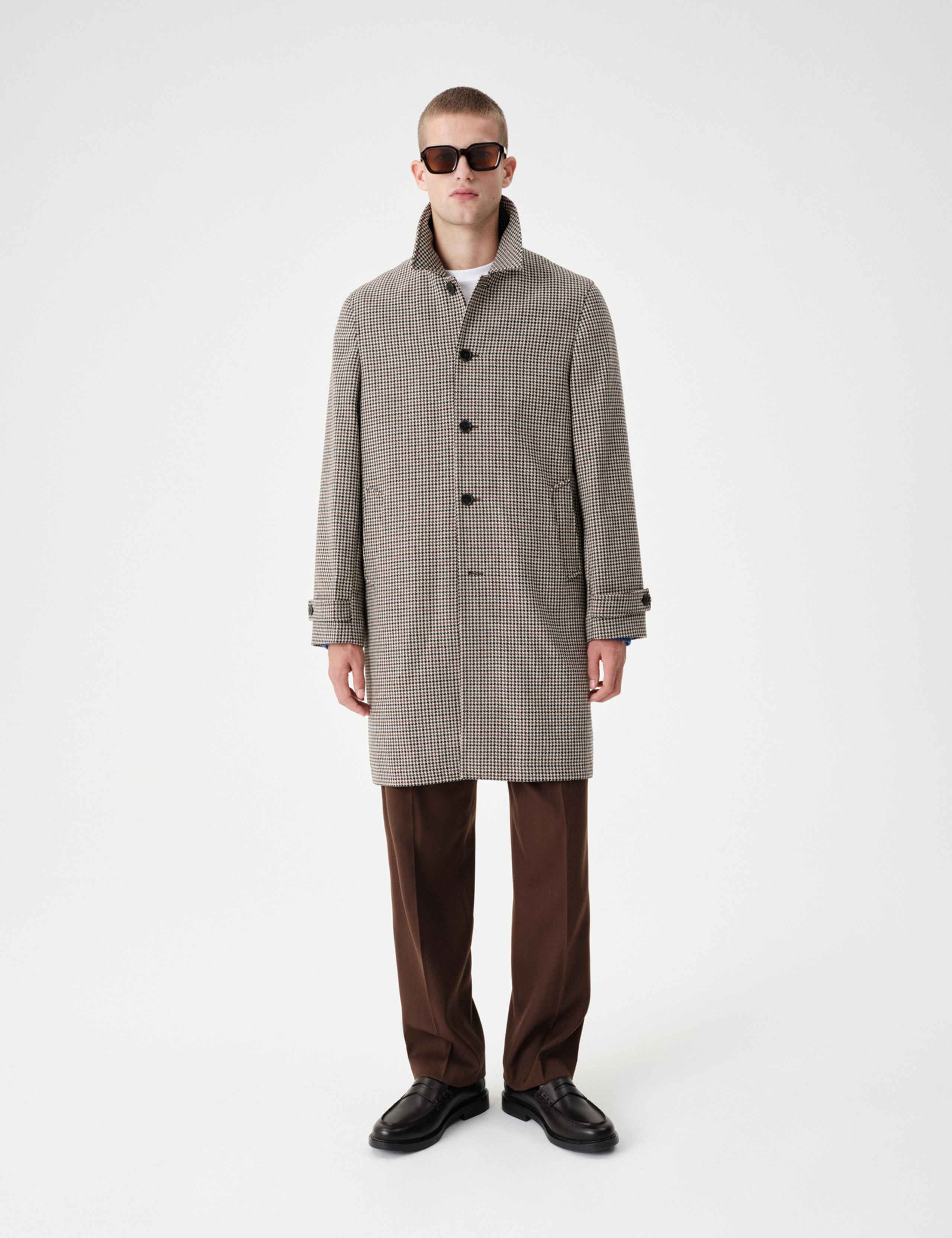 Wool Blend Houndstooth Coat 4 of 11