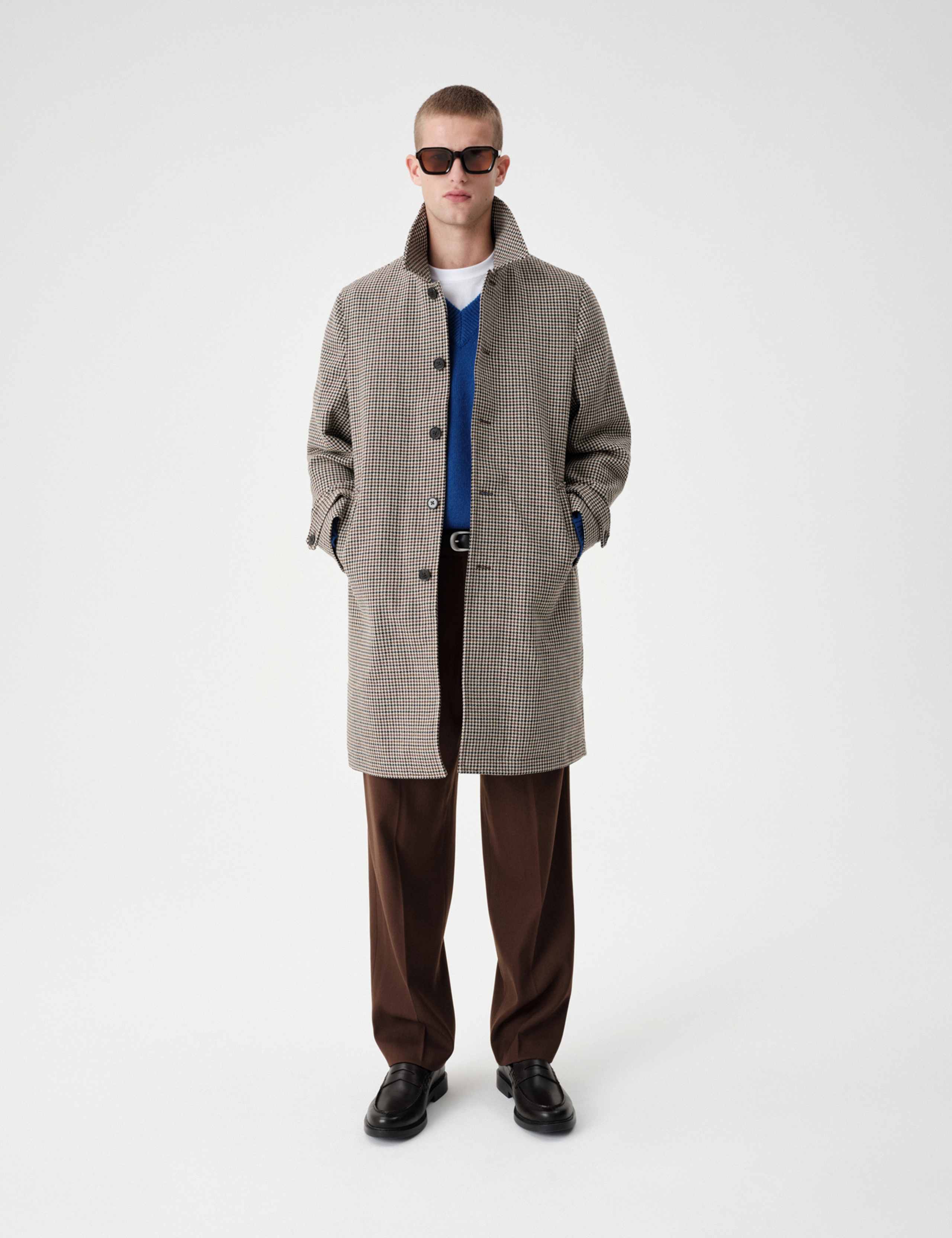 Wool Blend Houndstooth Coat 5 of 11