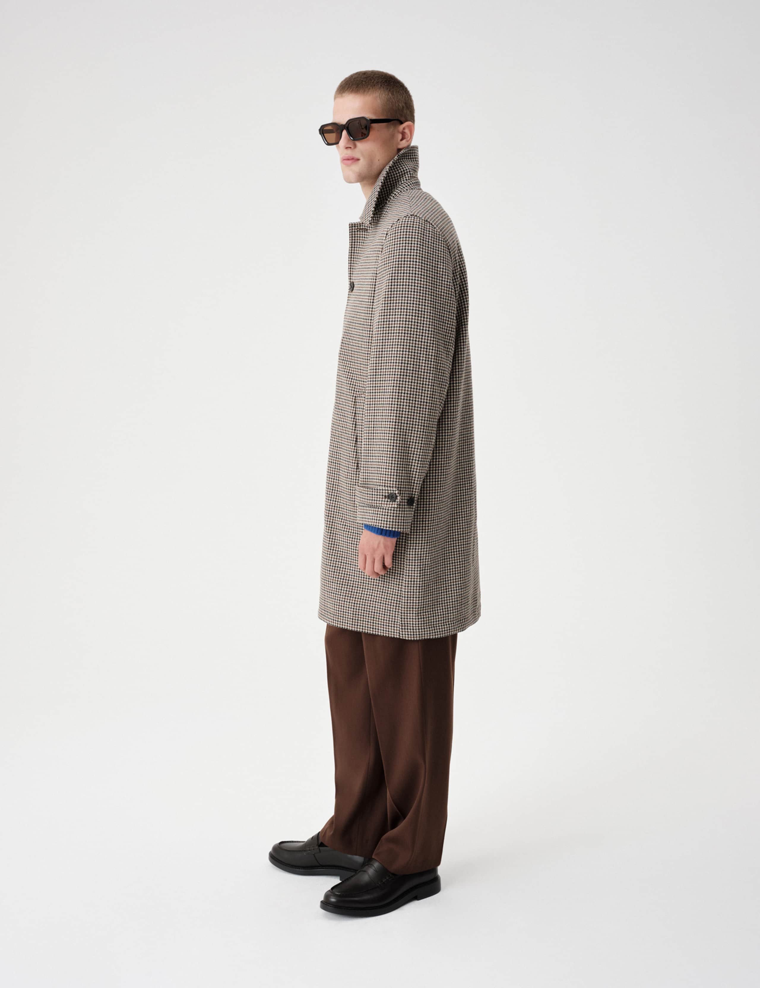 Wool Blend Houndstooth Coat 6 of 11