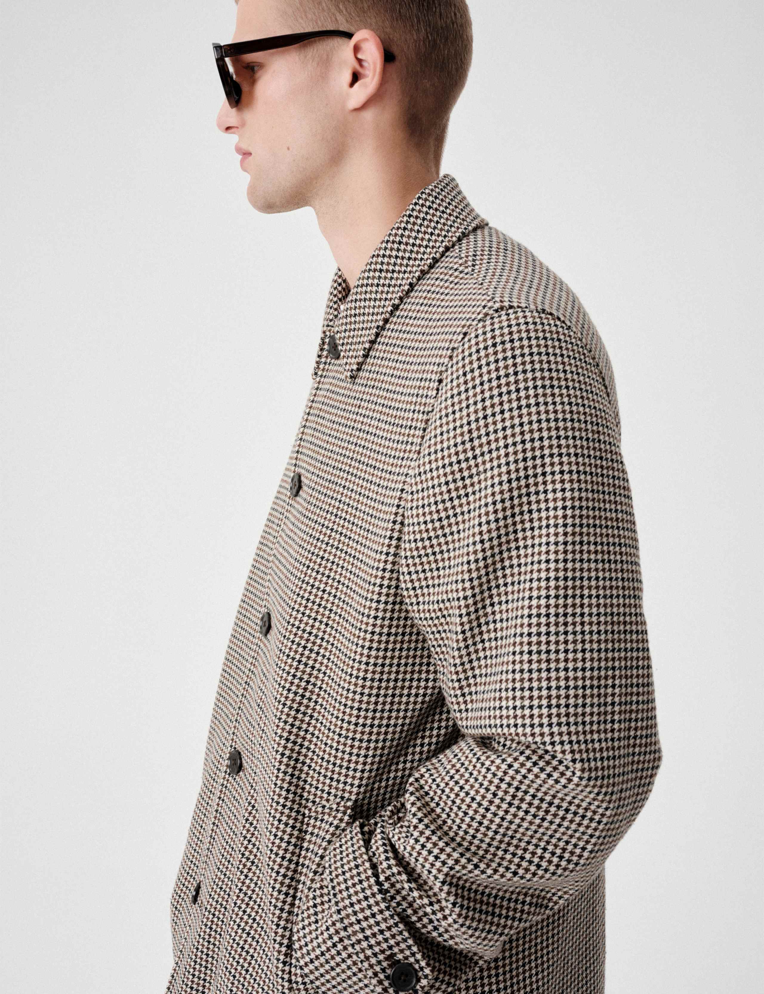 Wool Blend Houndstooth Coat 8 of 11