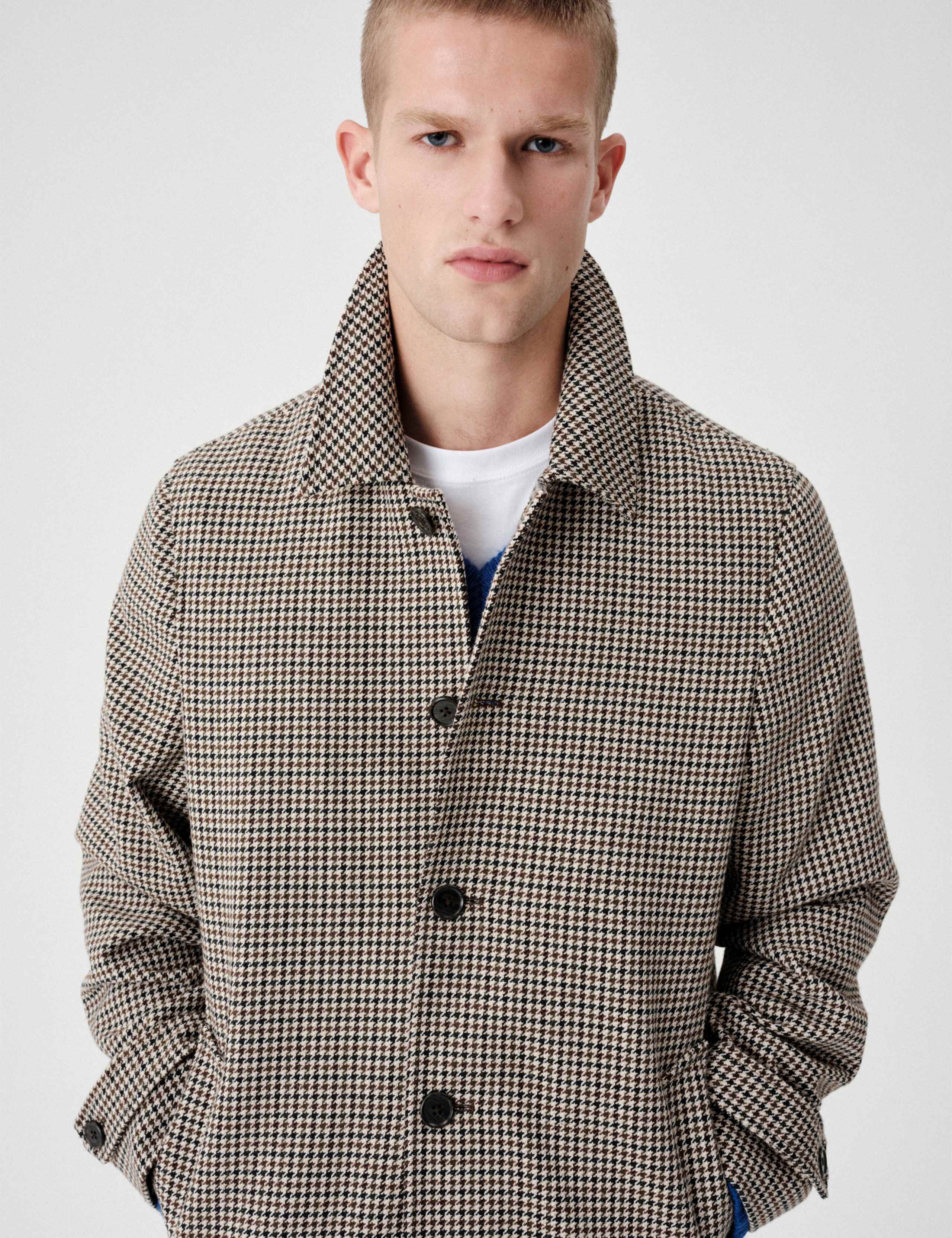 Wool Blend Houndstooth Coat 9 of 11