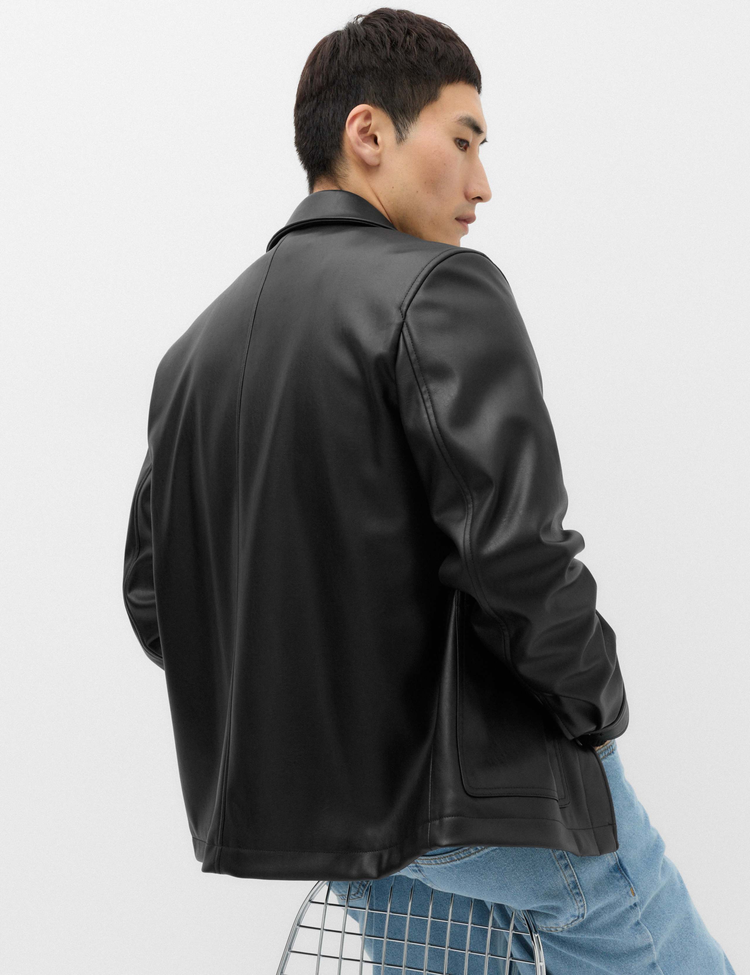 Faux Leather Chore Jacket 5 of 7