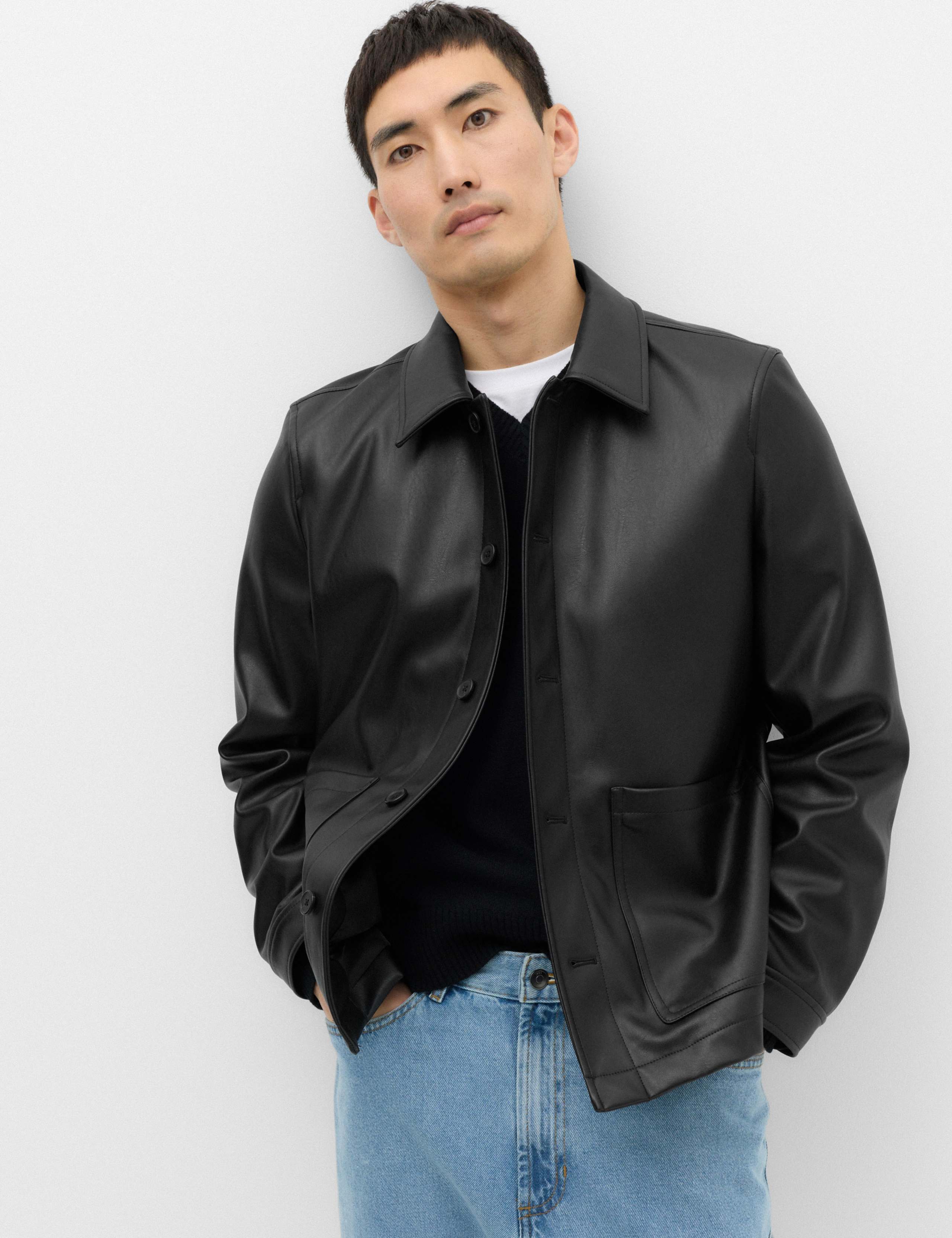 Faux Leather Chore Jacket 8 of 8