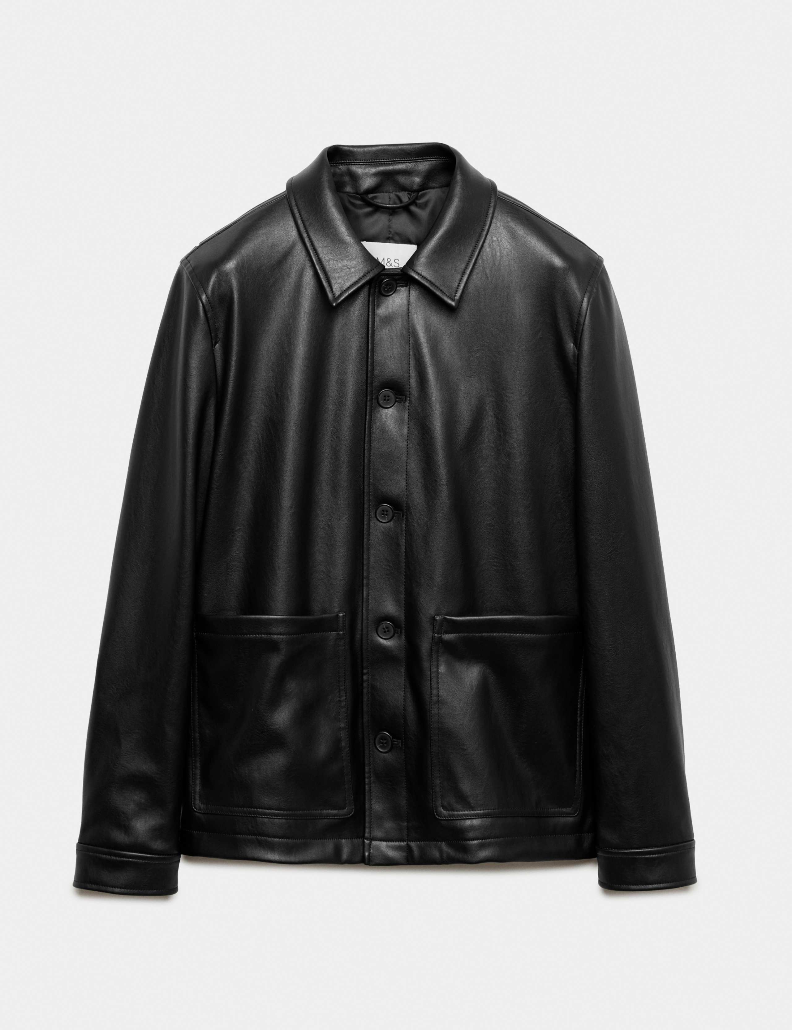 Faux Leather Chore Jacket 2 of 7