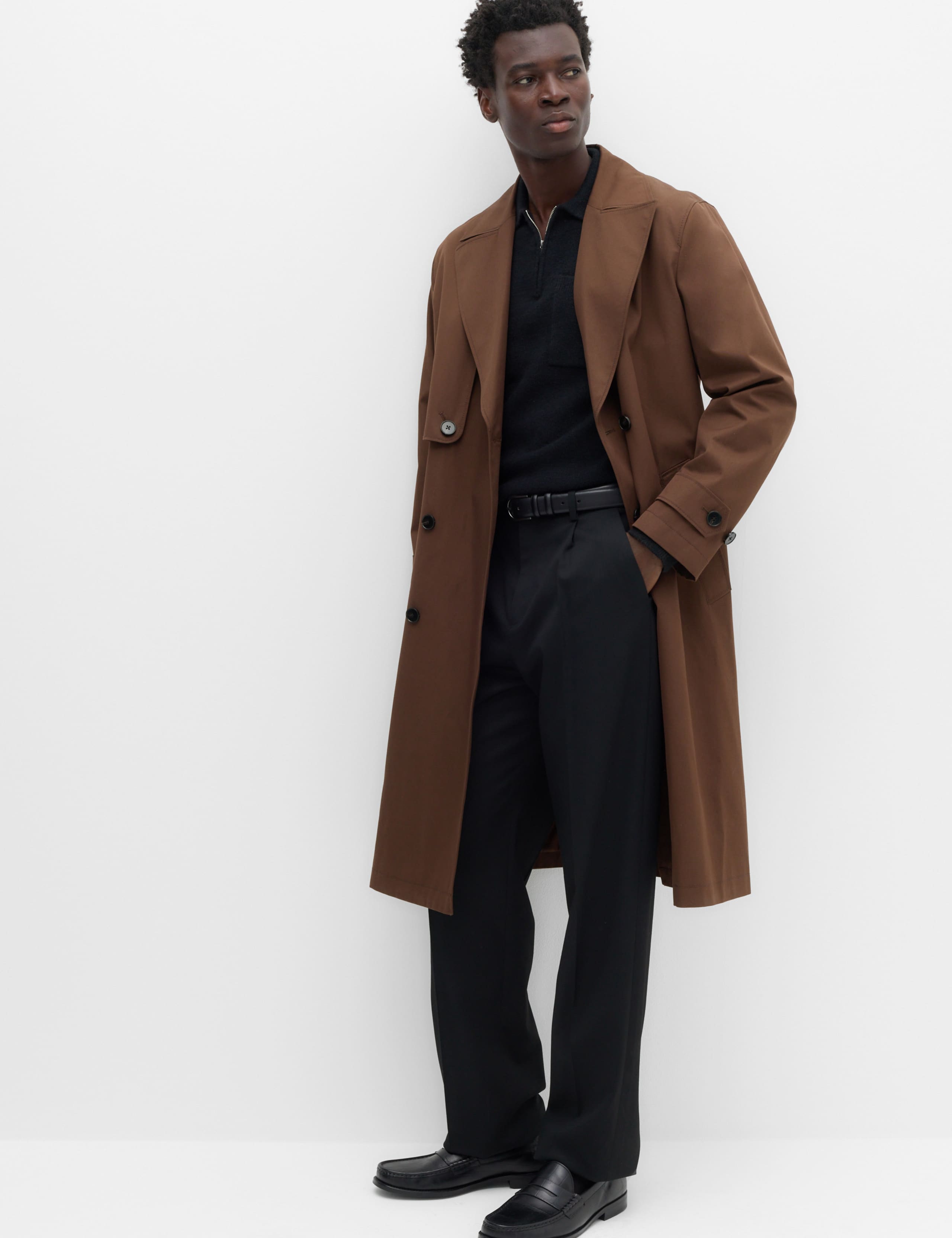 Pure Cotton Double Breasted Trench Coat 7 of 7