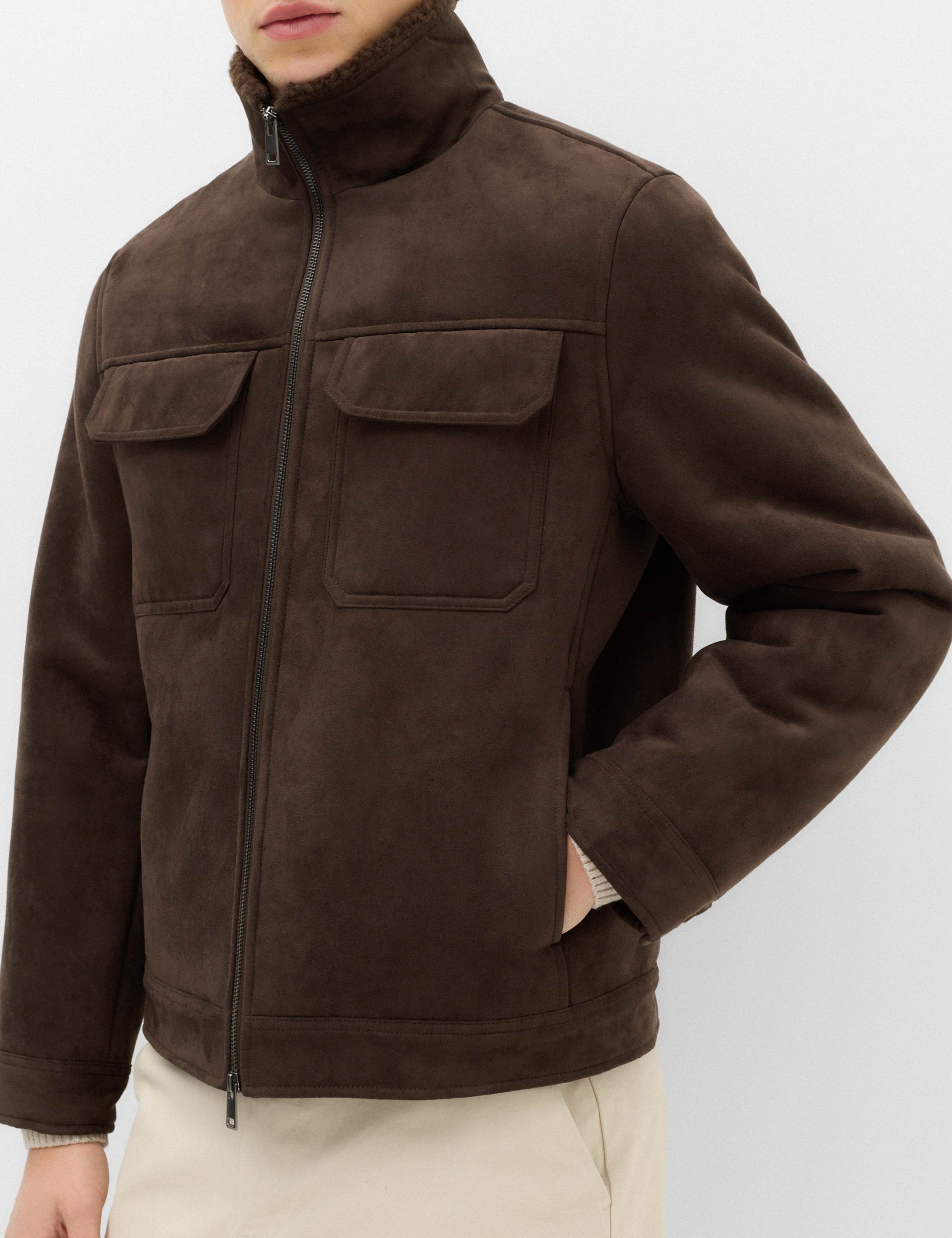 Faux Shearling Overshirt 3 of 7