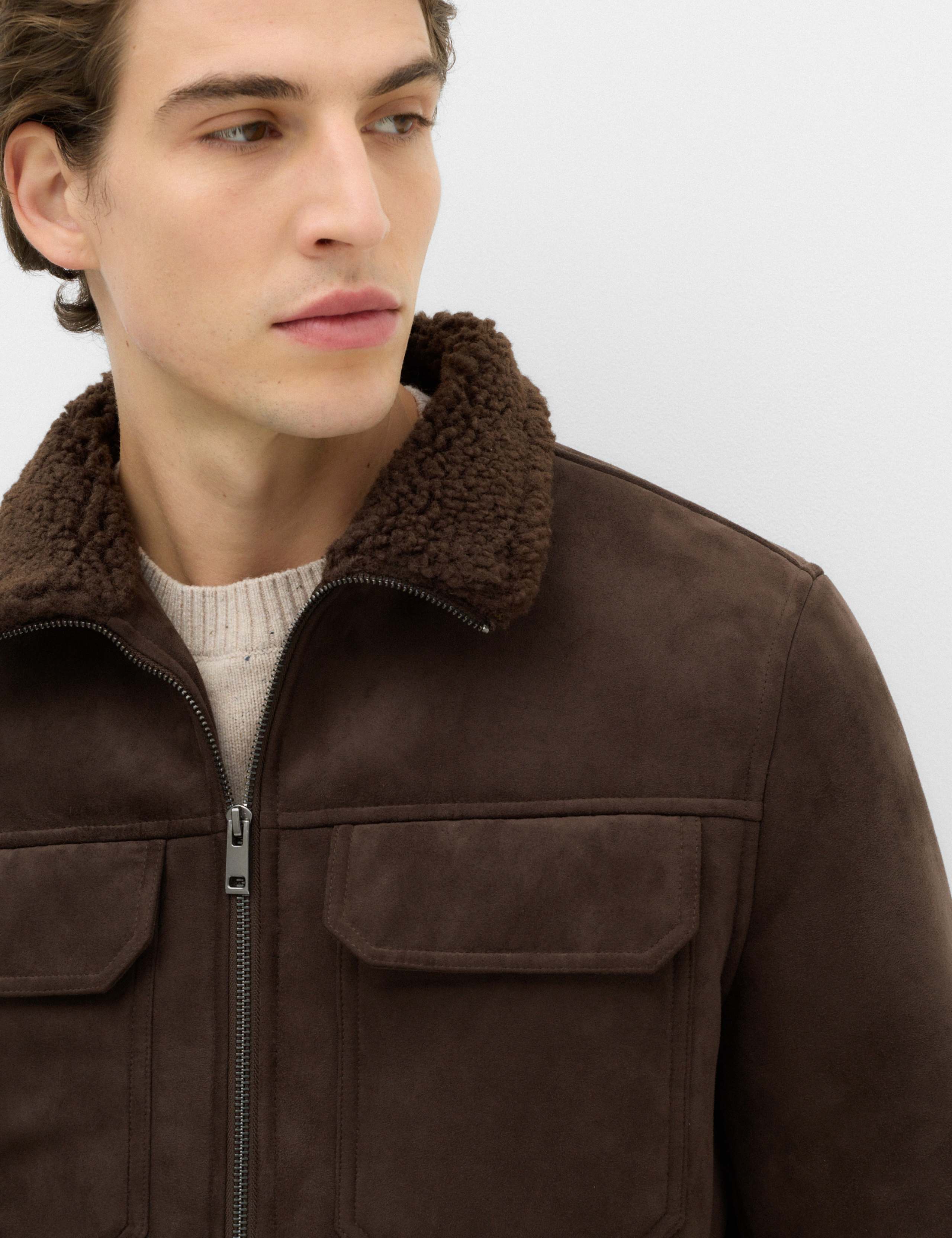 Faux Shearling Overshirt 4 of 7