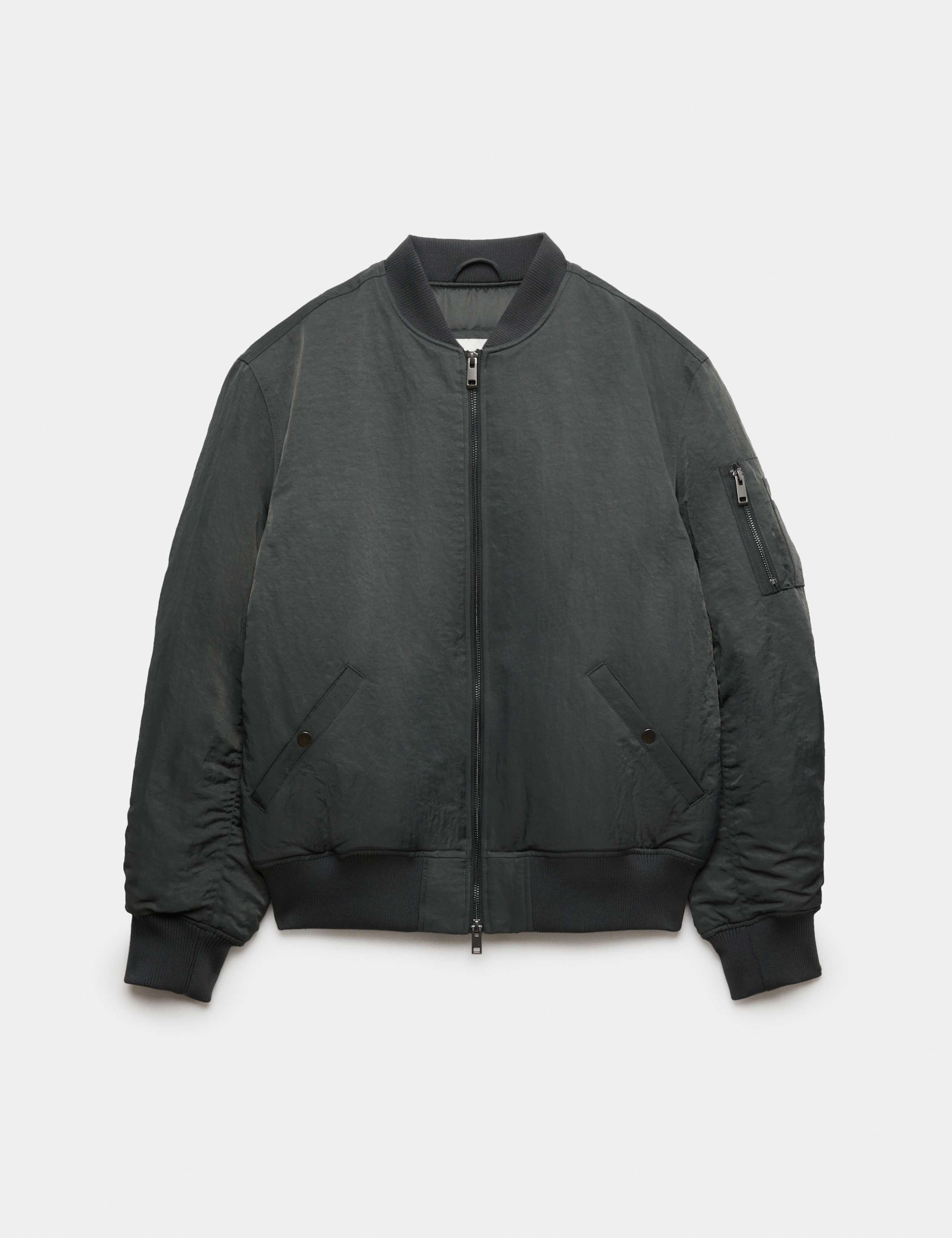 Textured Padded Bomber Jacket 2 of 7