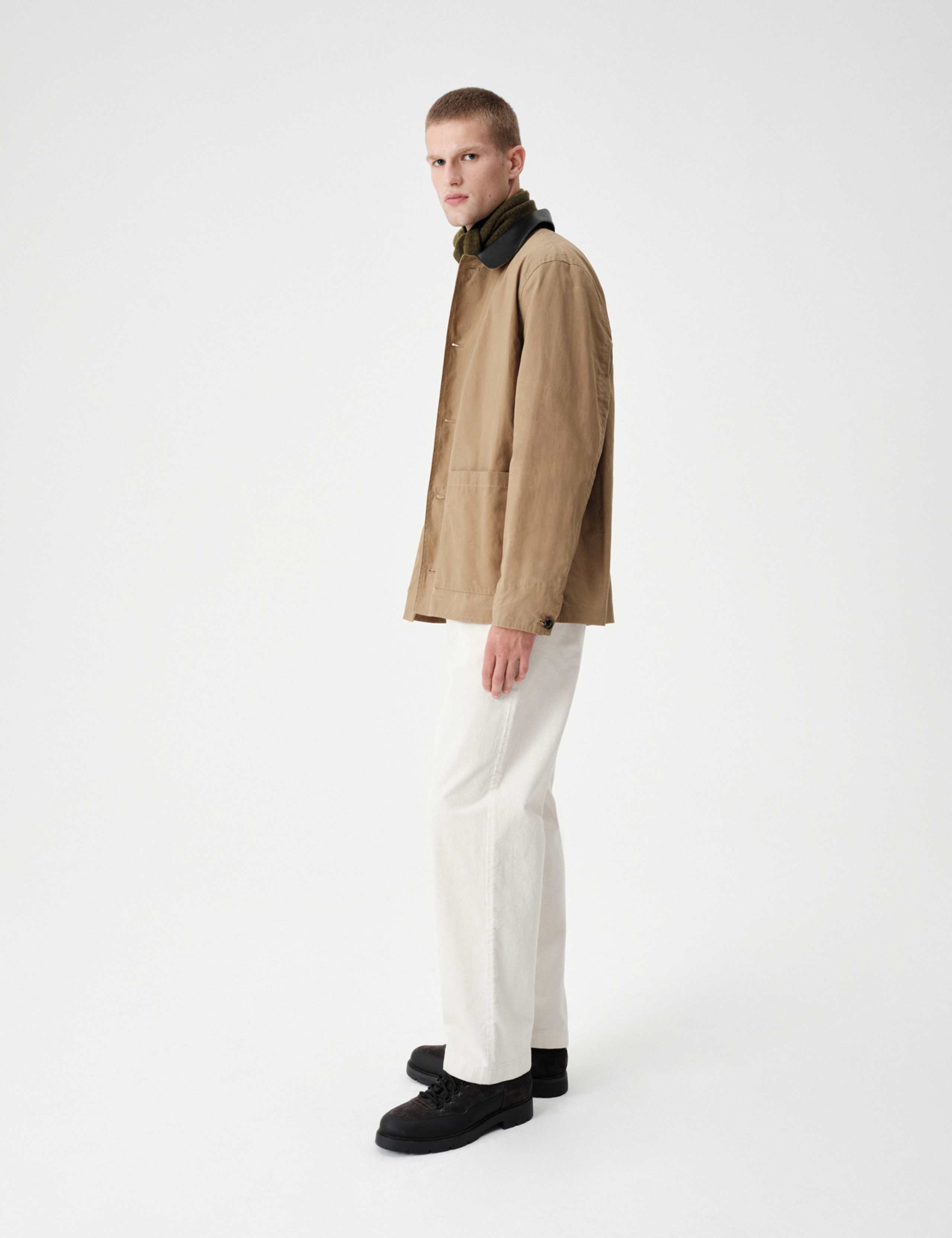 Pure Cotton Wax Contrast Collar Jacket 4 of 7