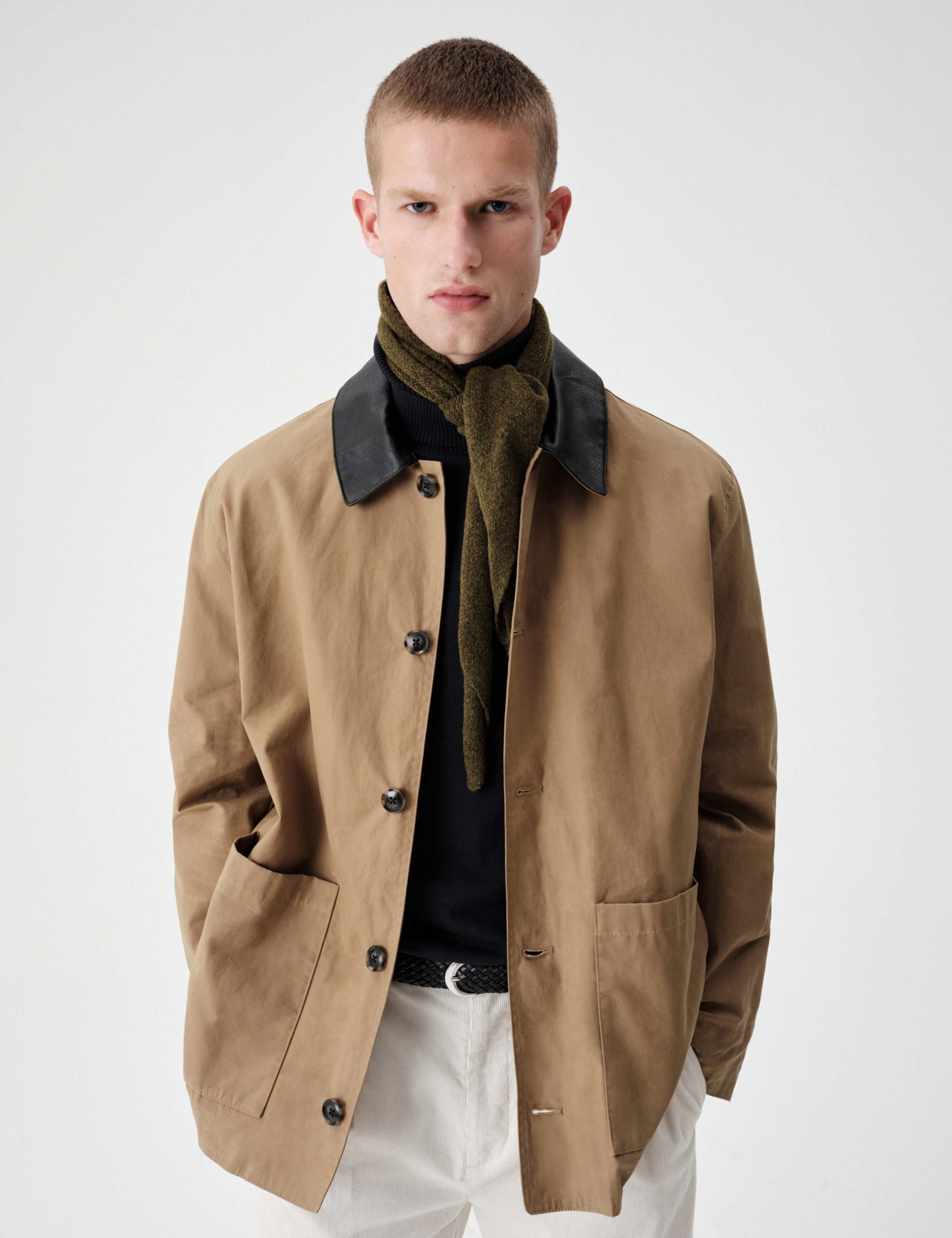 Pure Cotton Wax Contrast Collar Jacket 5 of 7