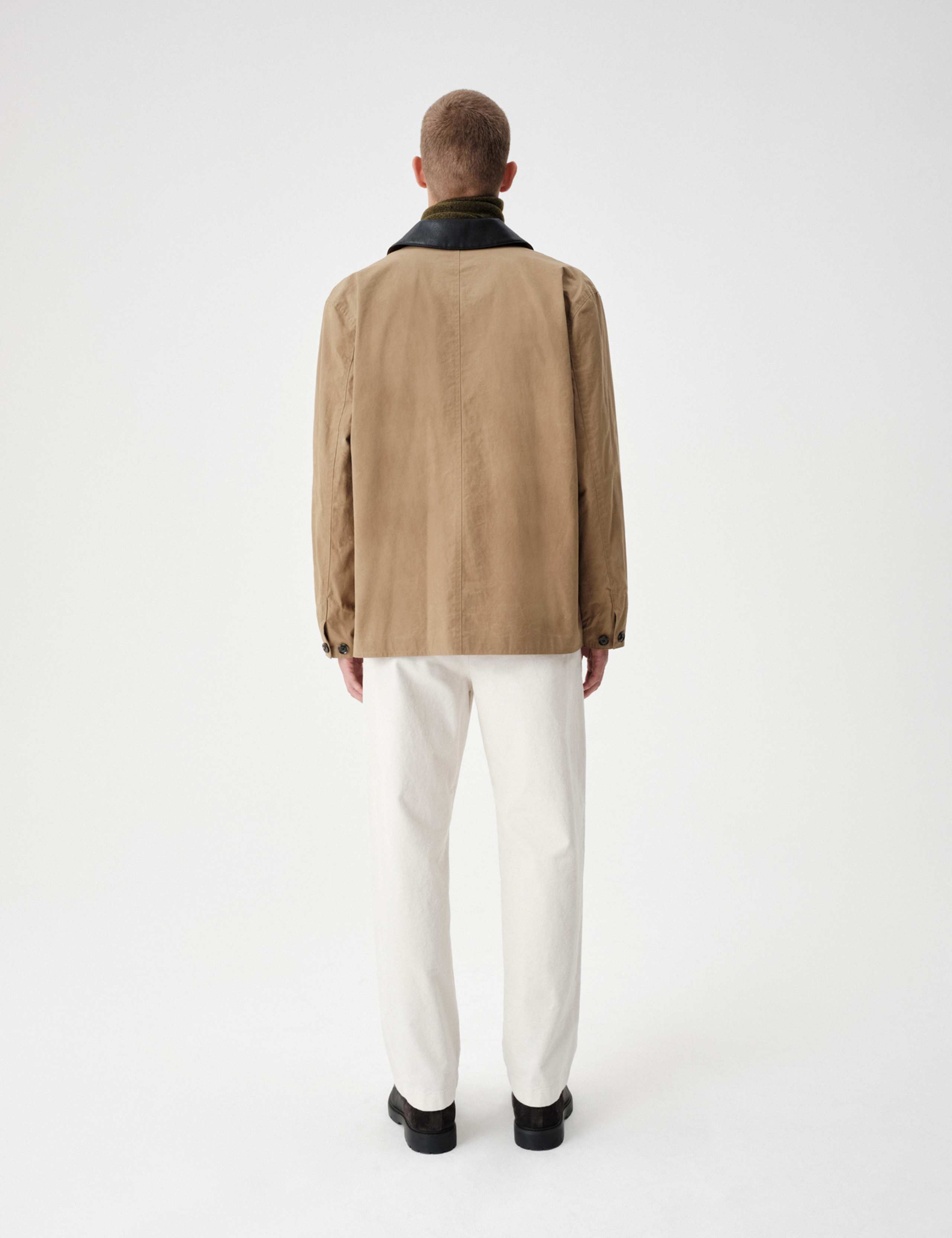 Pure Cotton Wax Contrast Collar Jacket 7 of 7