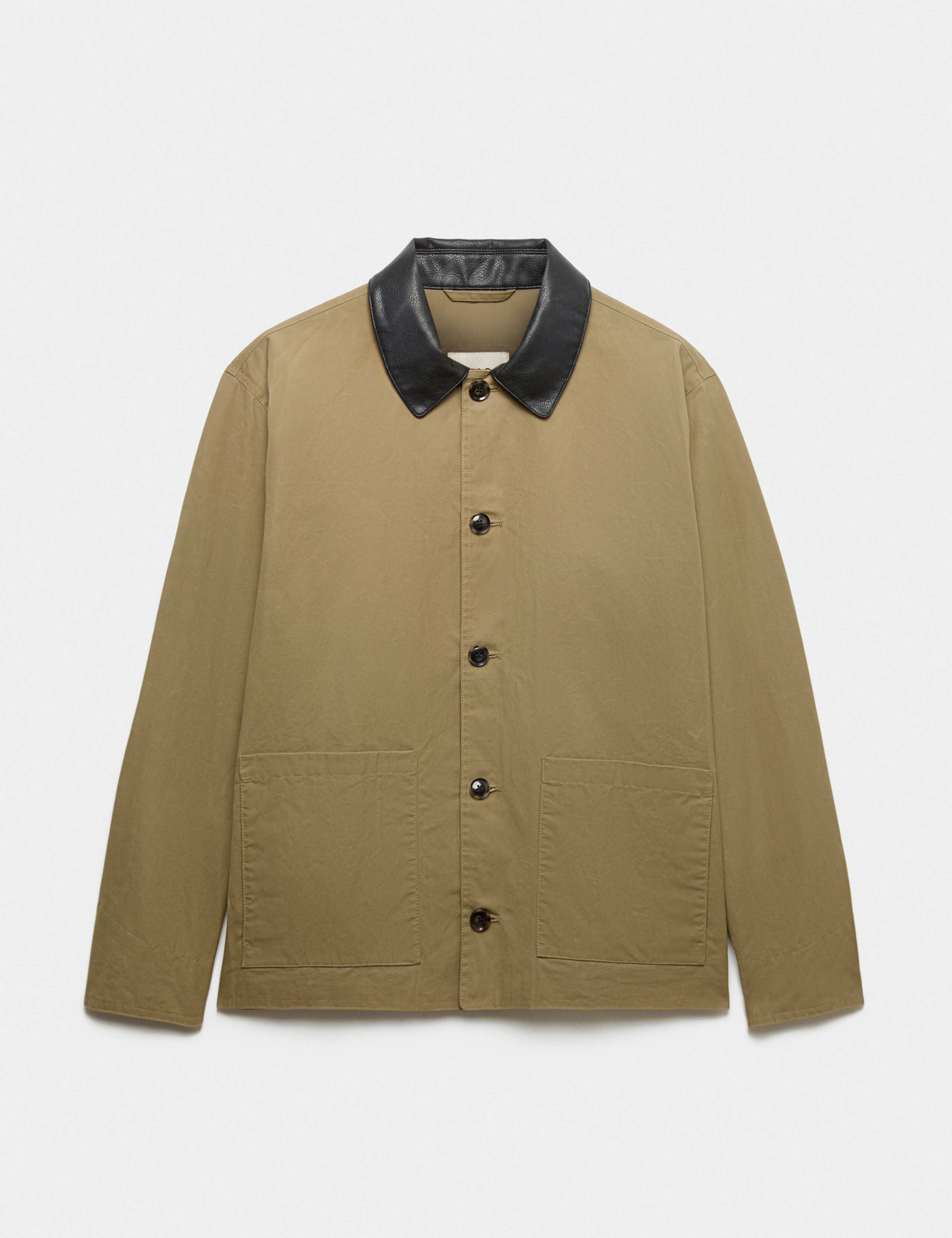 Pure Cotton Wax Contrast Collar Jacket 2 of 7