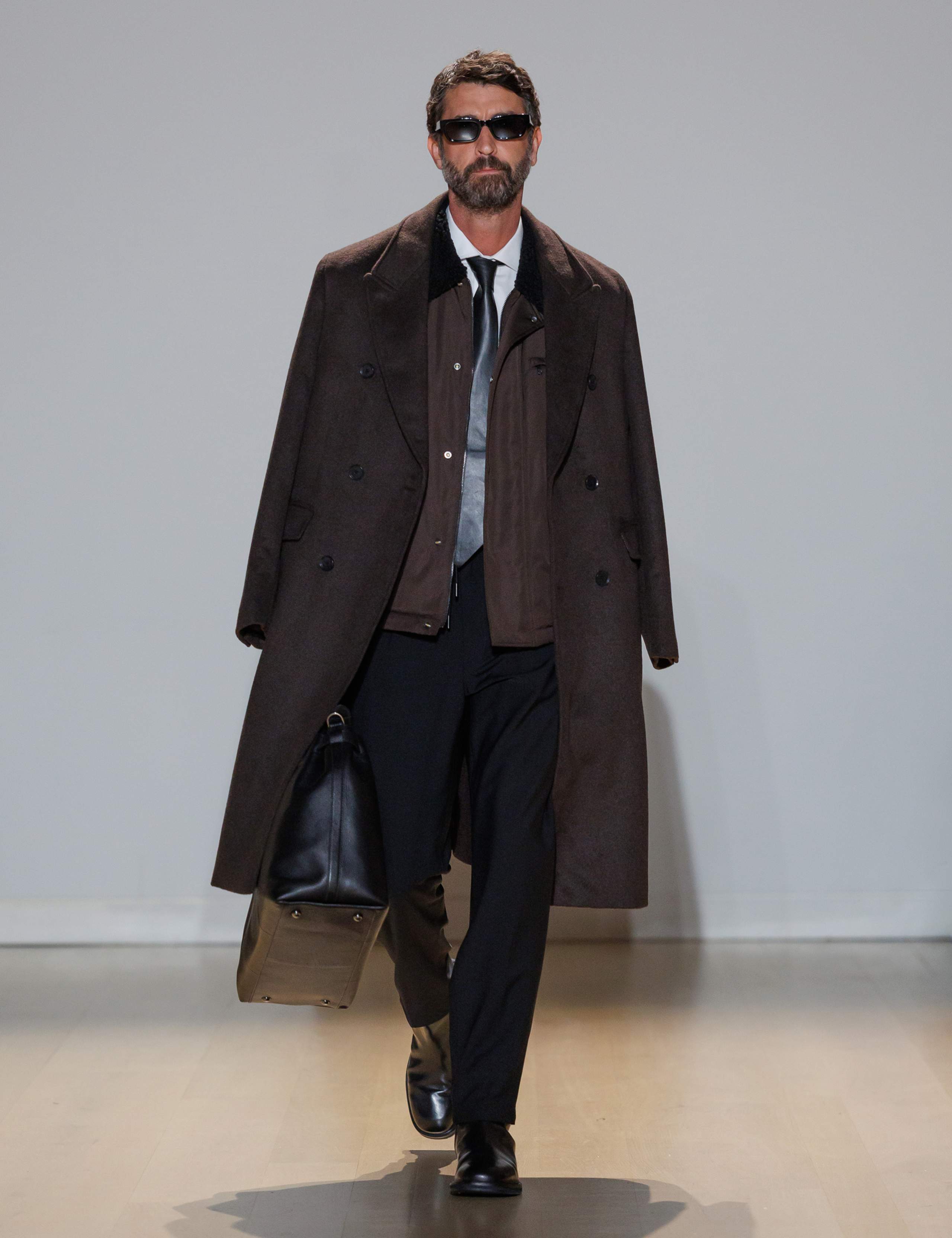 Wool Blend Double Breasted Overcoat 1 of 9