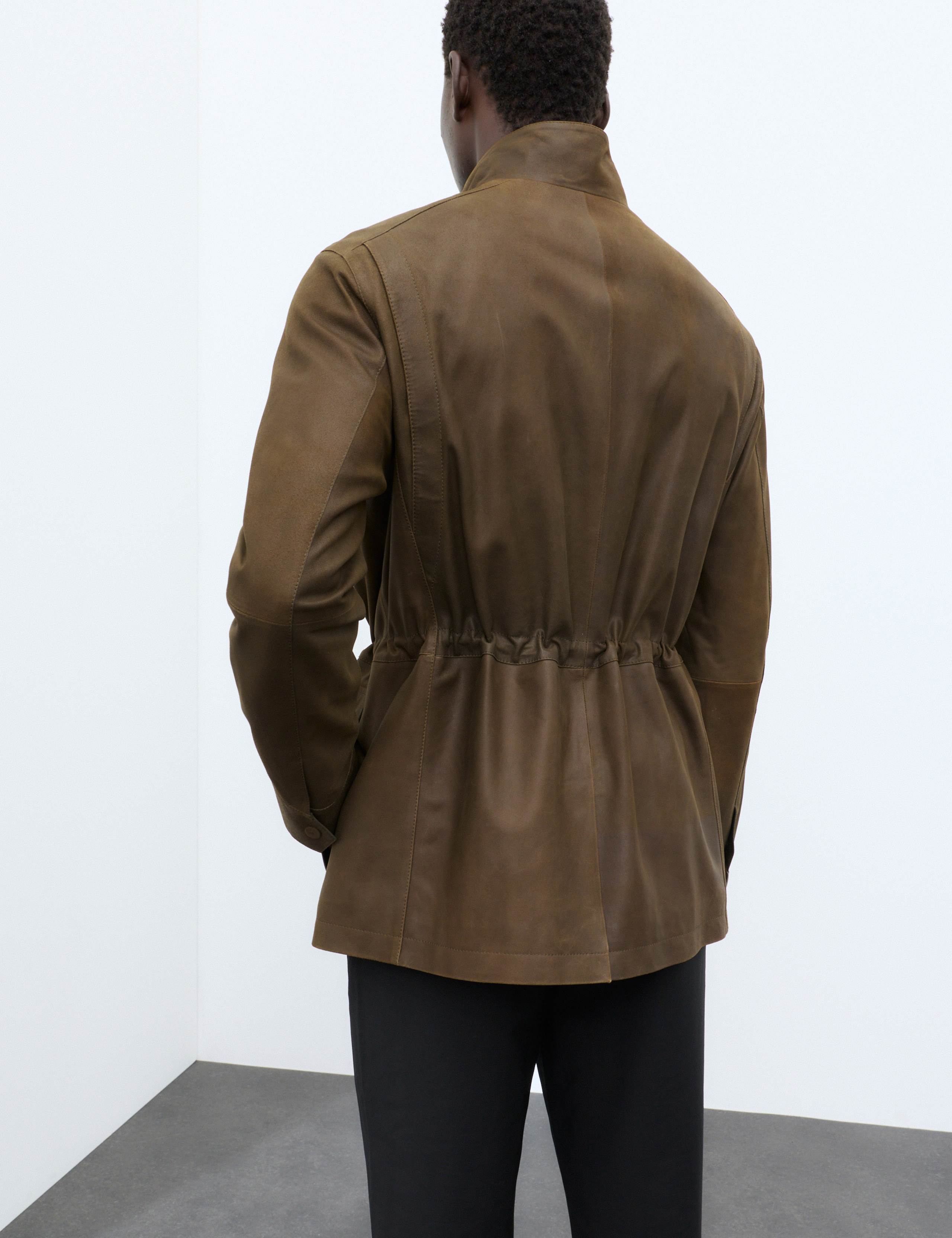Suede Funnel Neck Utility Jacket 4 of 8