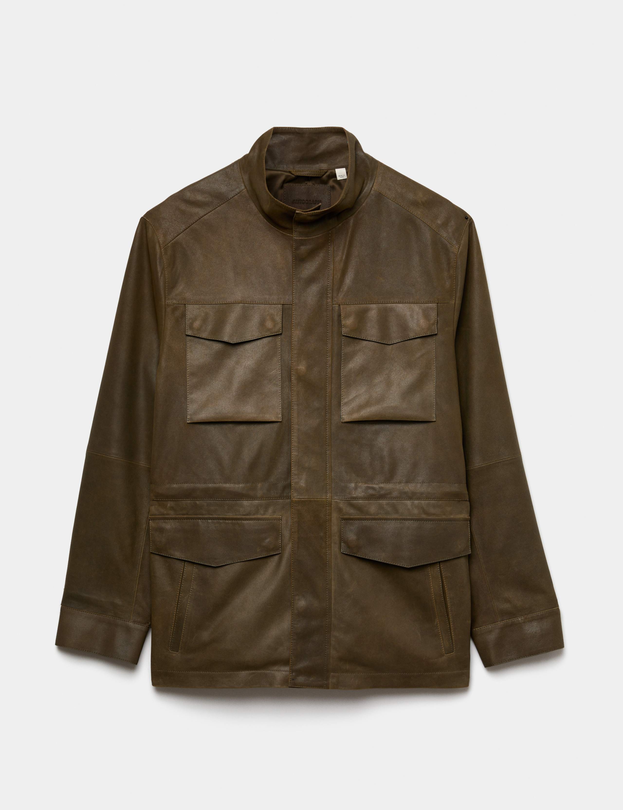 Suede Funnel Neck Utility Jacket 2 of 8