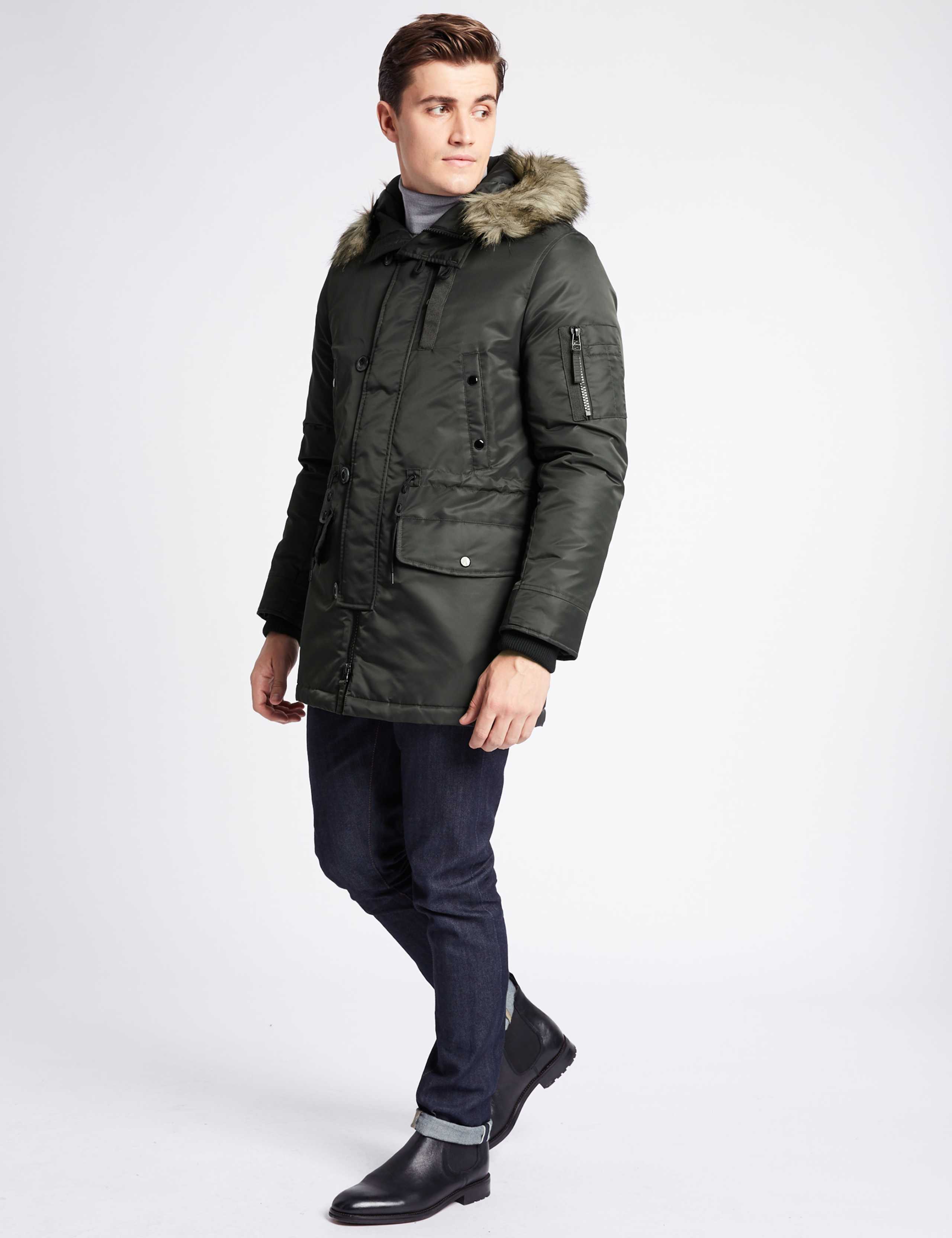 Faux Fur Parka Coat 1 of 6