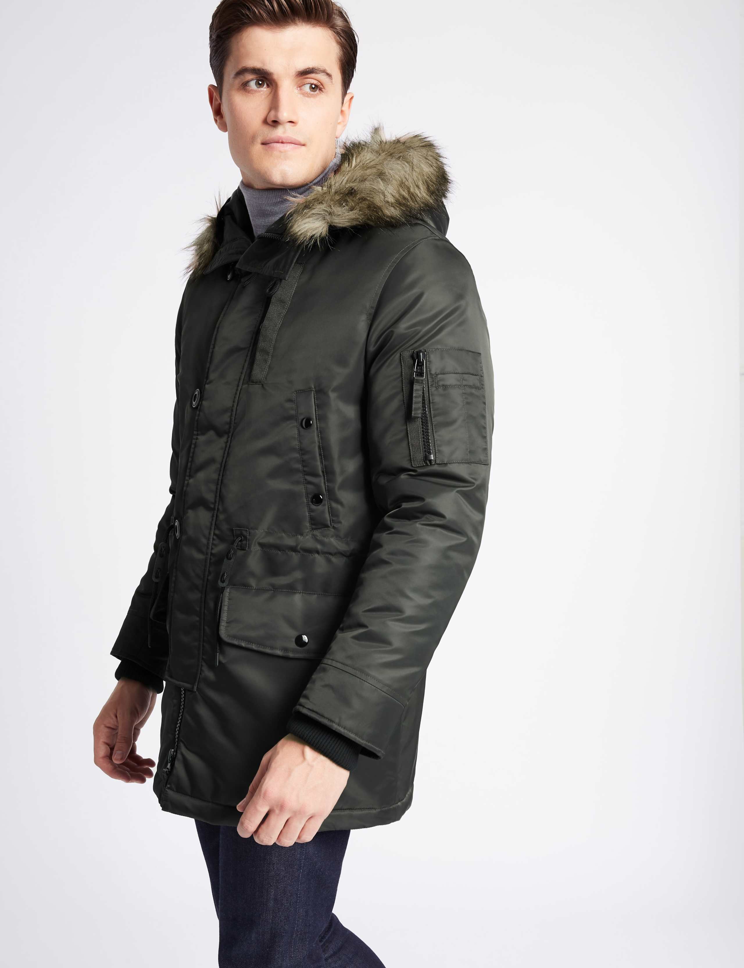 Faux Fur Parka Coat 3 of 6