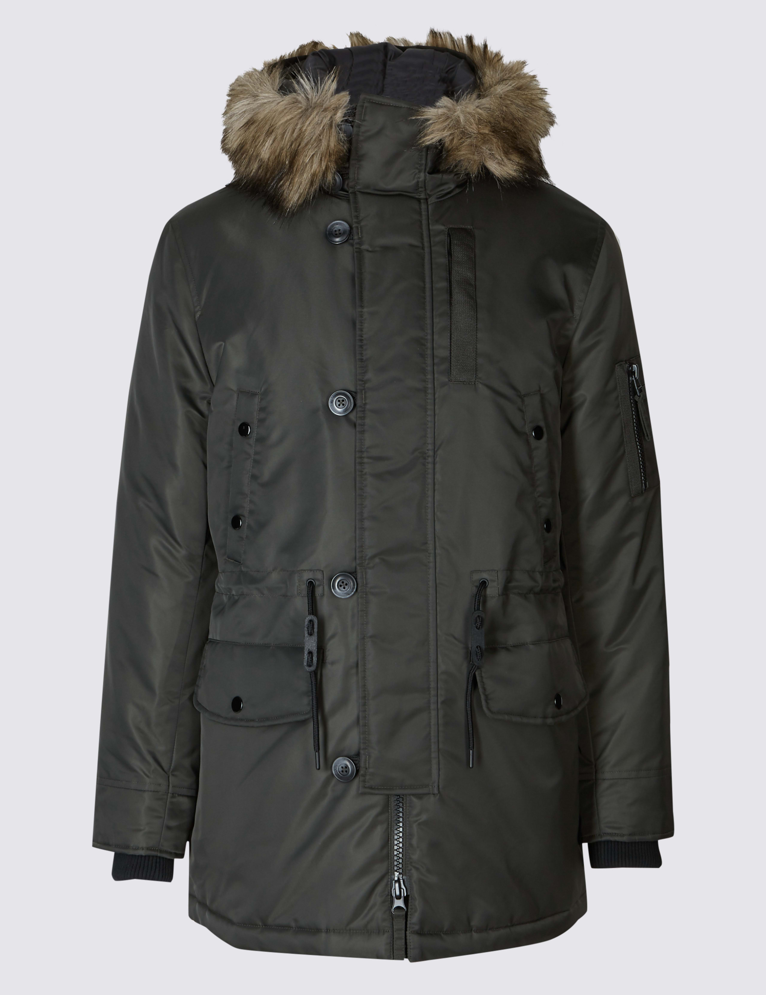 Faux Fur Parka Coat 2 of 6