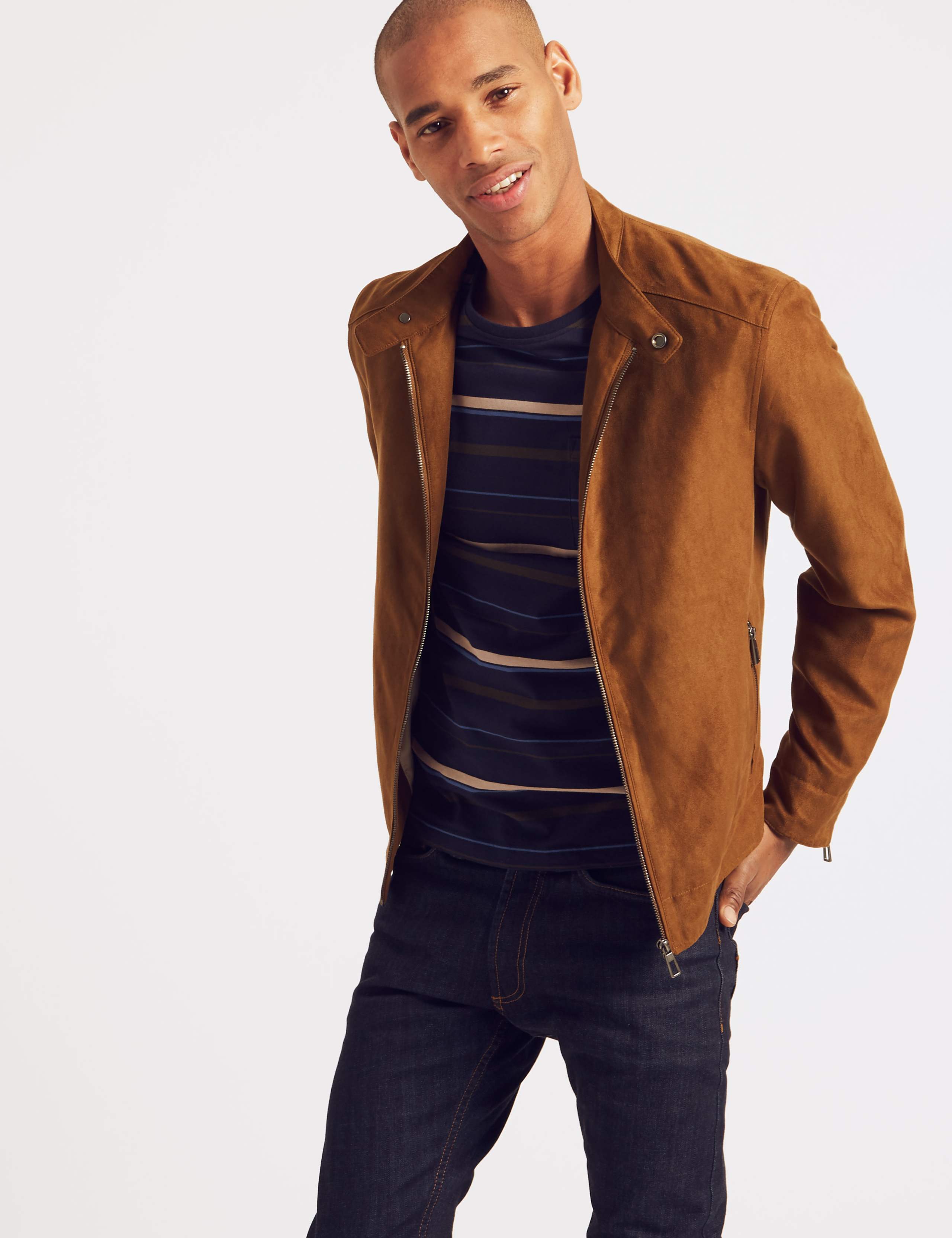 Faux Suede Biker Jacket 3 of 7