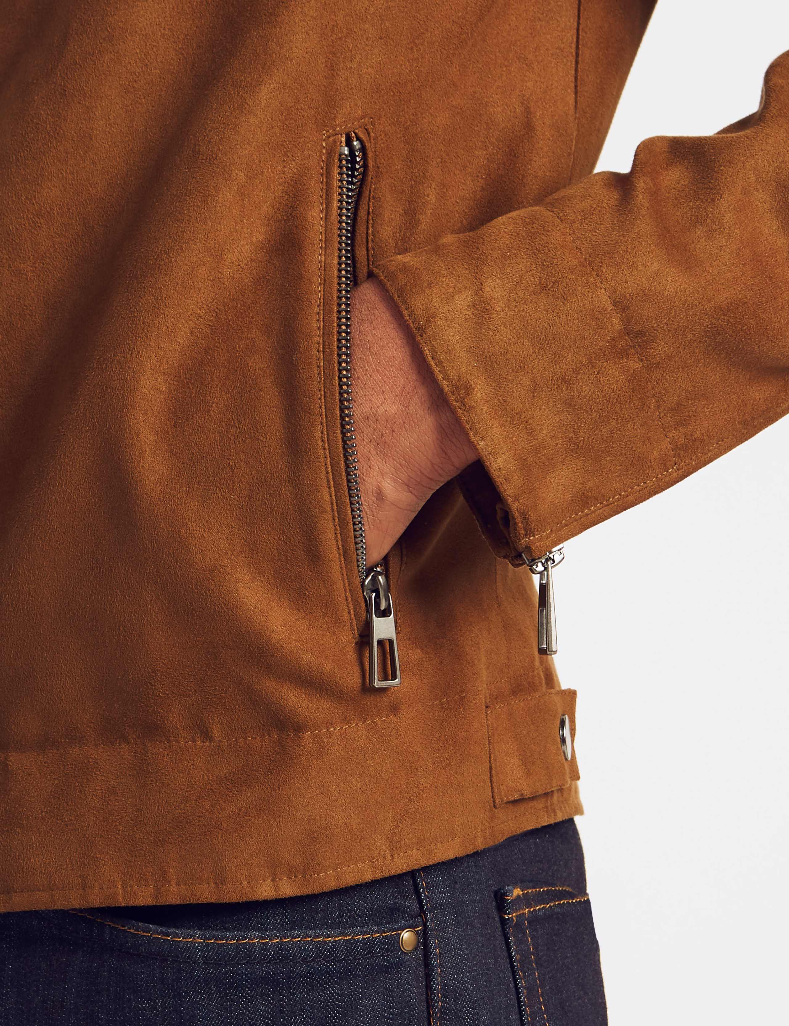 Faux Suede Biker Jacket 6 of 7