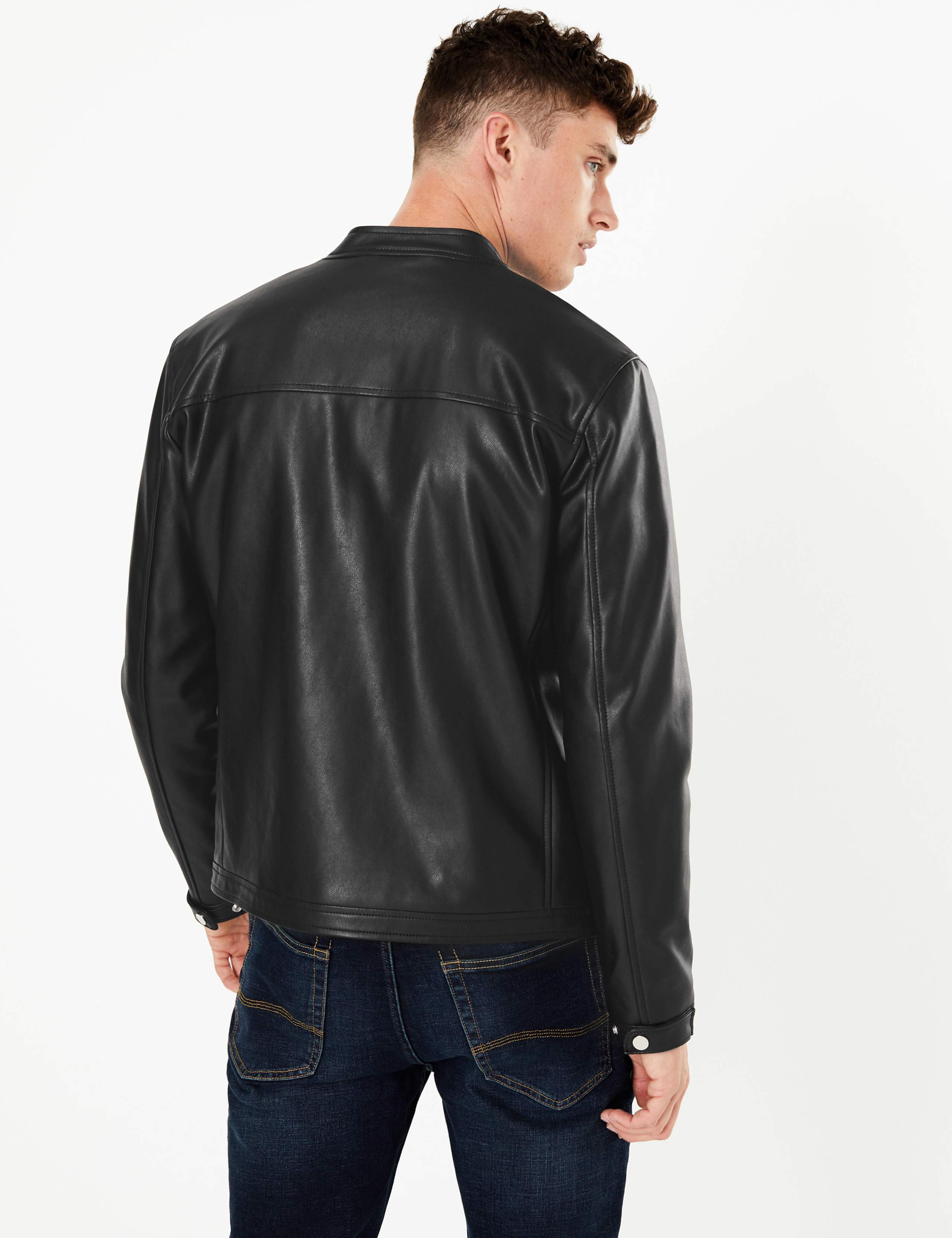 Faux Leather Biker Jacket 5 of 7