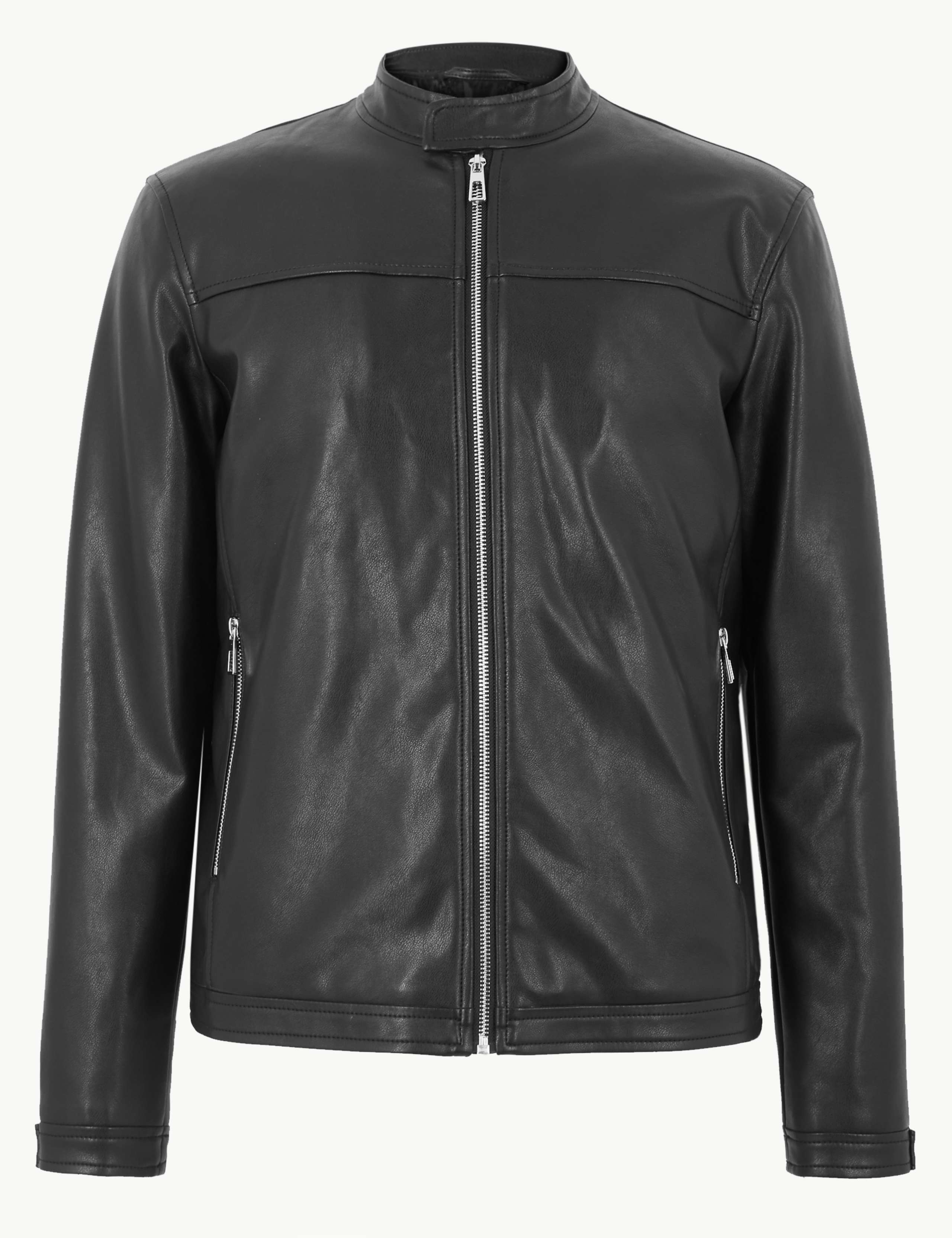 Faux Leather Biker Jacket 2 of 7