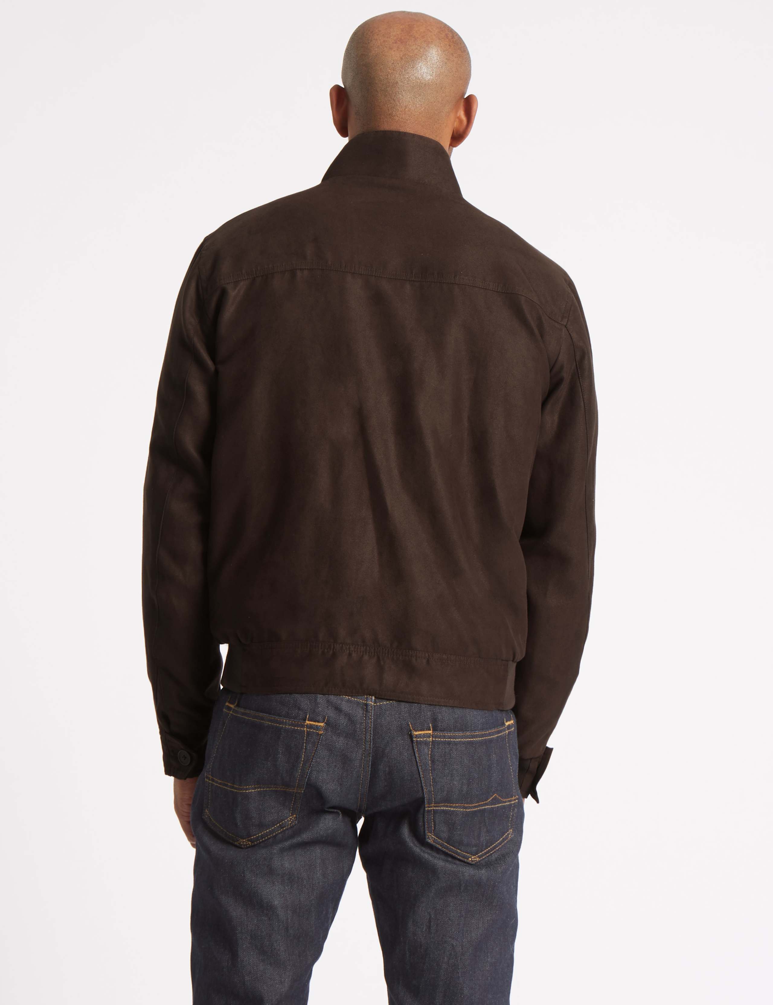 Faux Suede Bomber Jacket 4 of 6